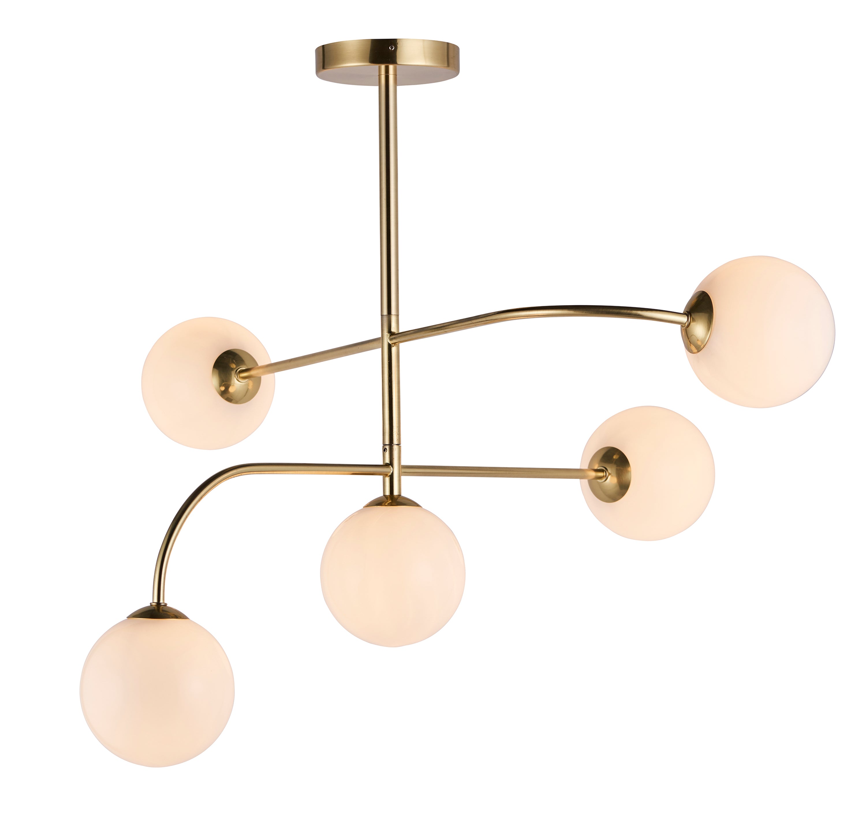 Otto 5 Ceiling Light - Glass / Steel | Migo Interiors