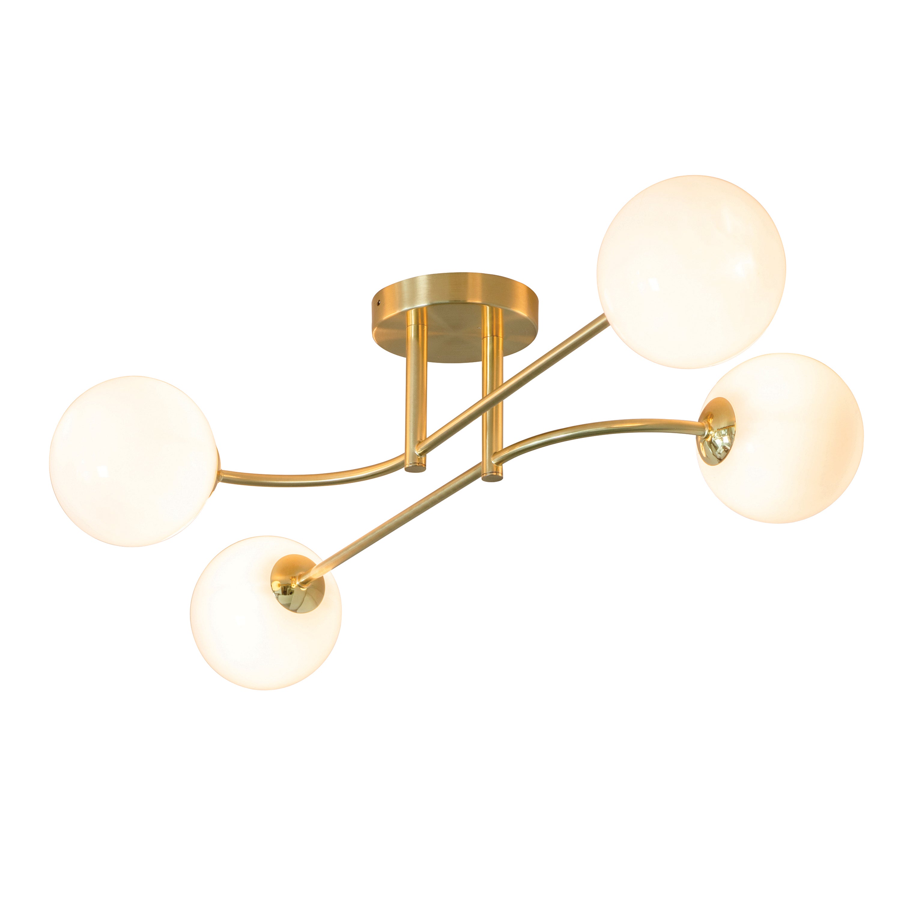 Otto 4 Ceiling Light - Glass / Steel | Migo Interiors