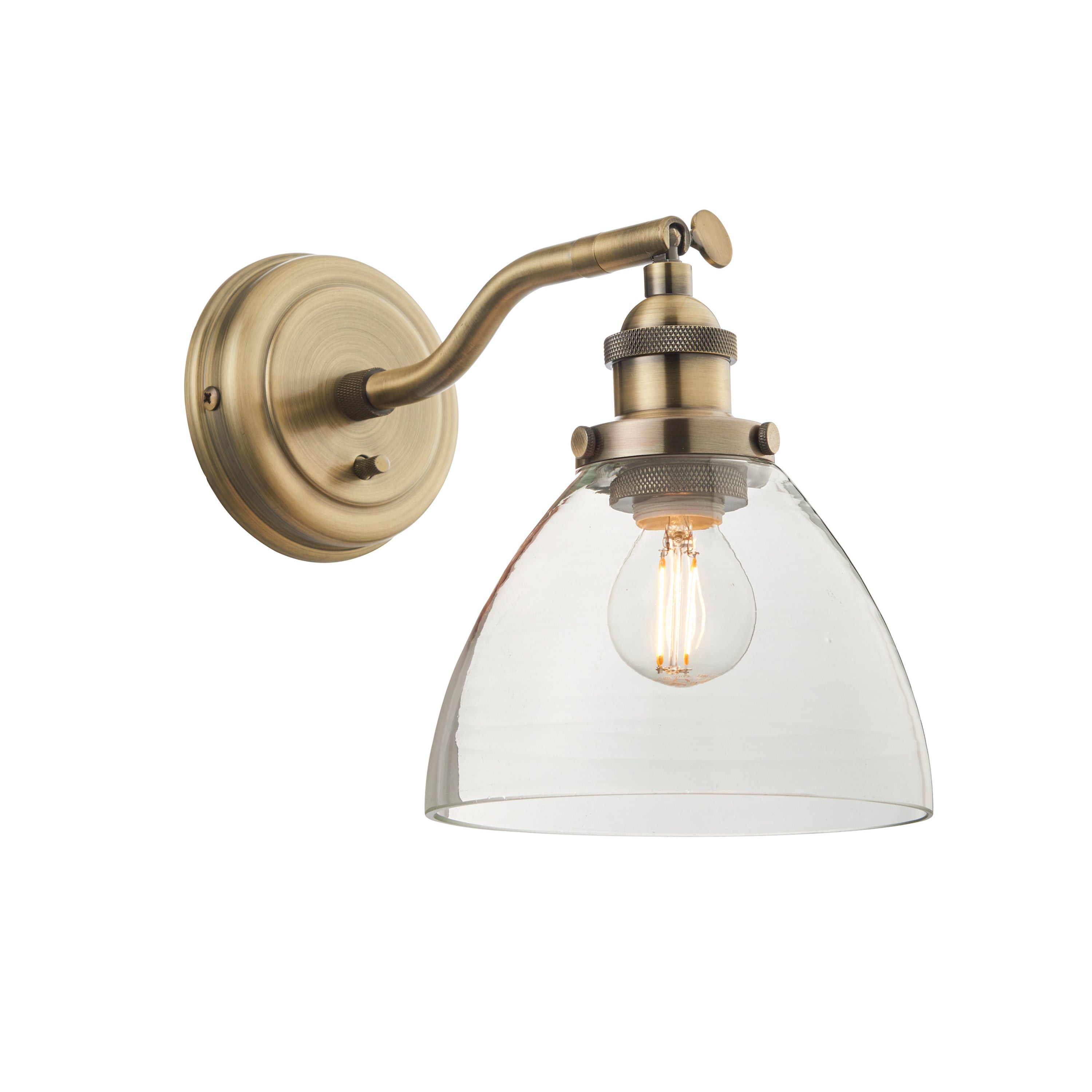 Hansen Wall Light Antique Brass - Glass / Steel | Migo Interiors