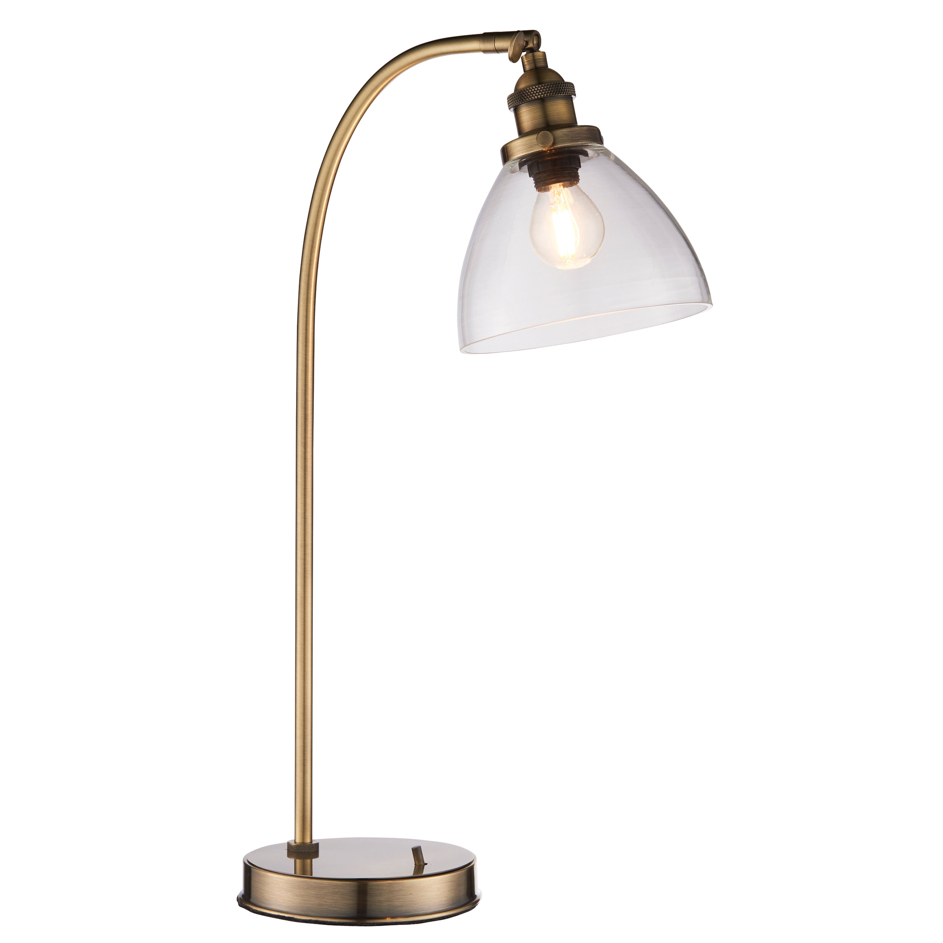 Hansen Table Lamp Antique Brass - Glass / Steel | Migo Interiors