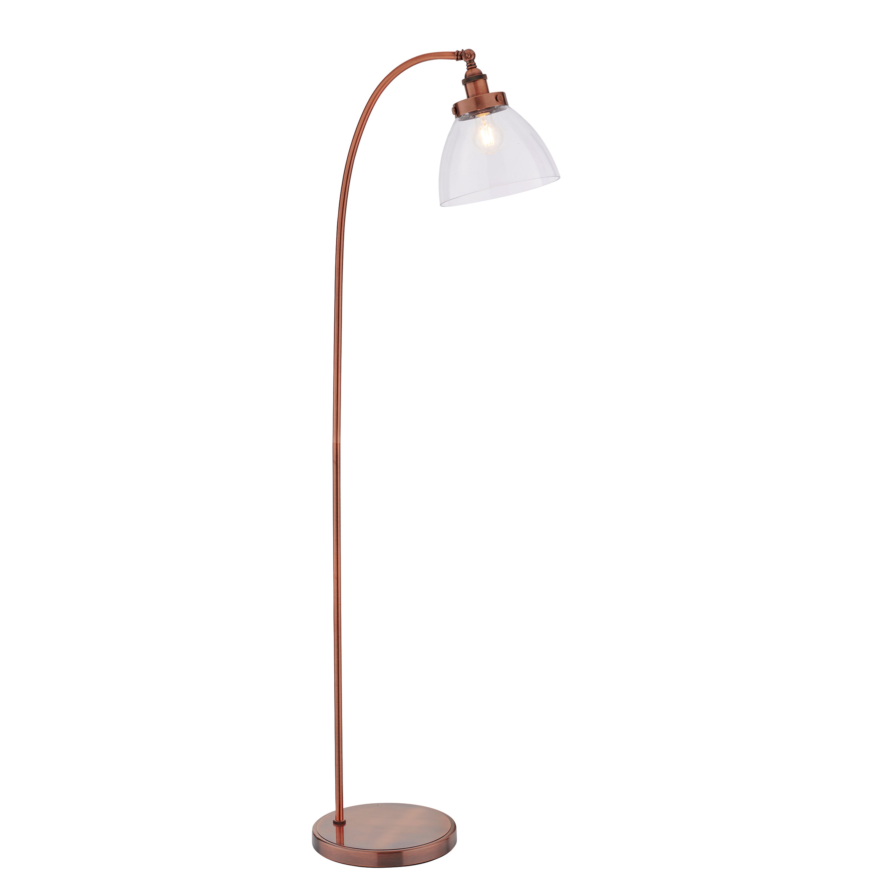 Hansen Floor Lamp Aged Copper - Glass / Steel | Migo Interiors
