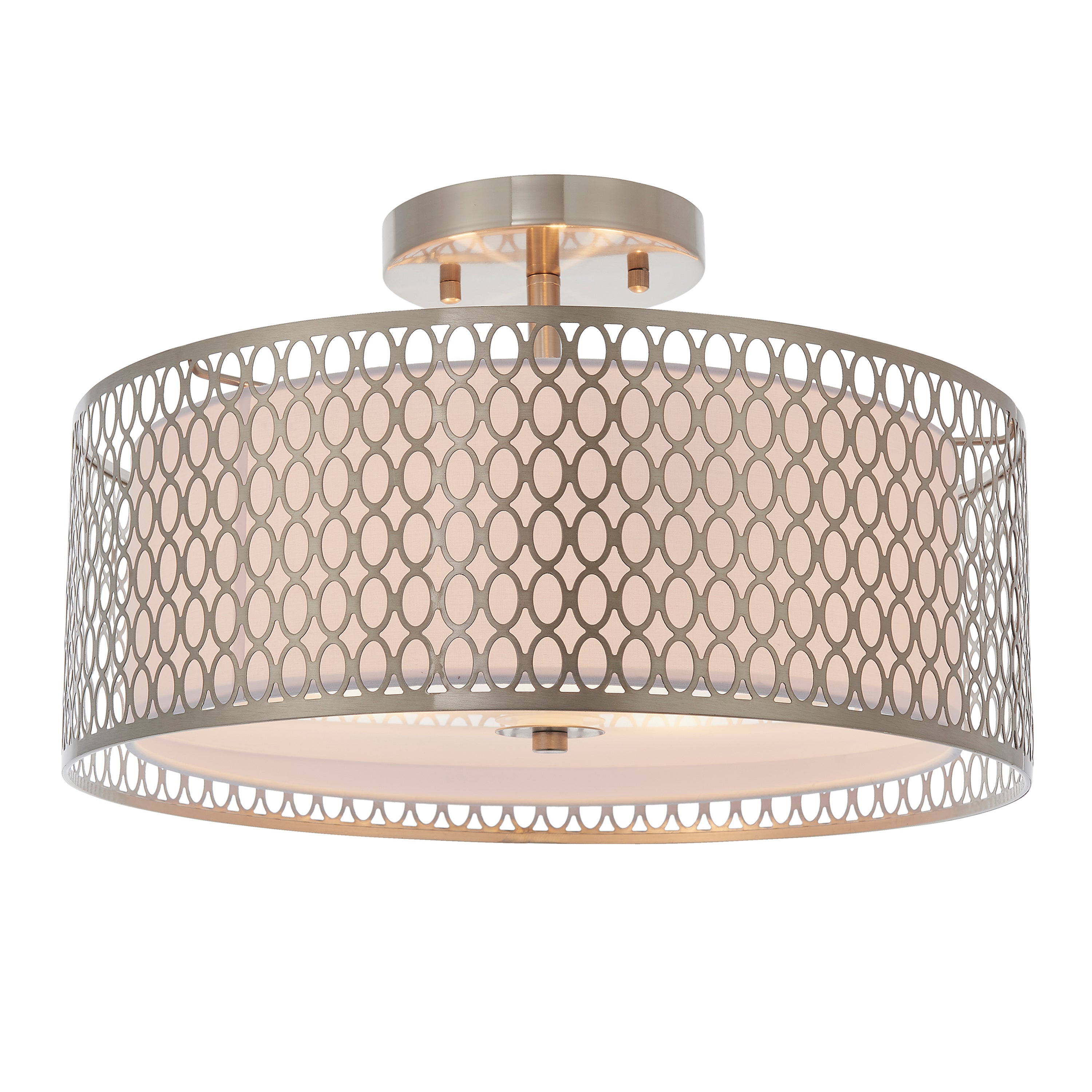 Cordero Ceiling Lamp - Glass / Fabric / Steel | Migo Interiors