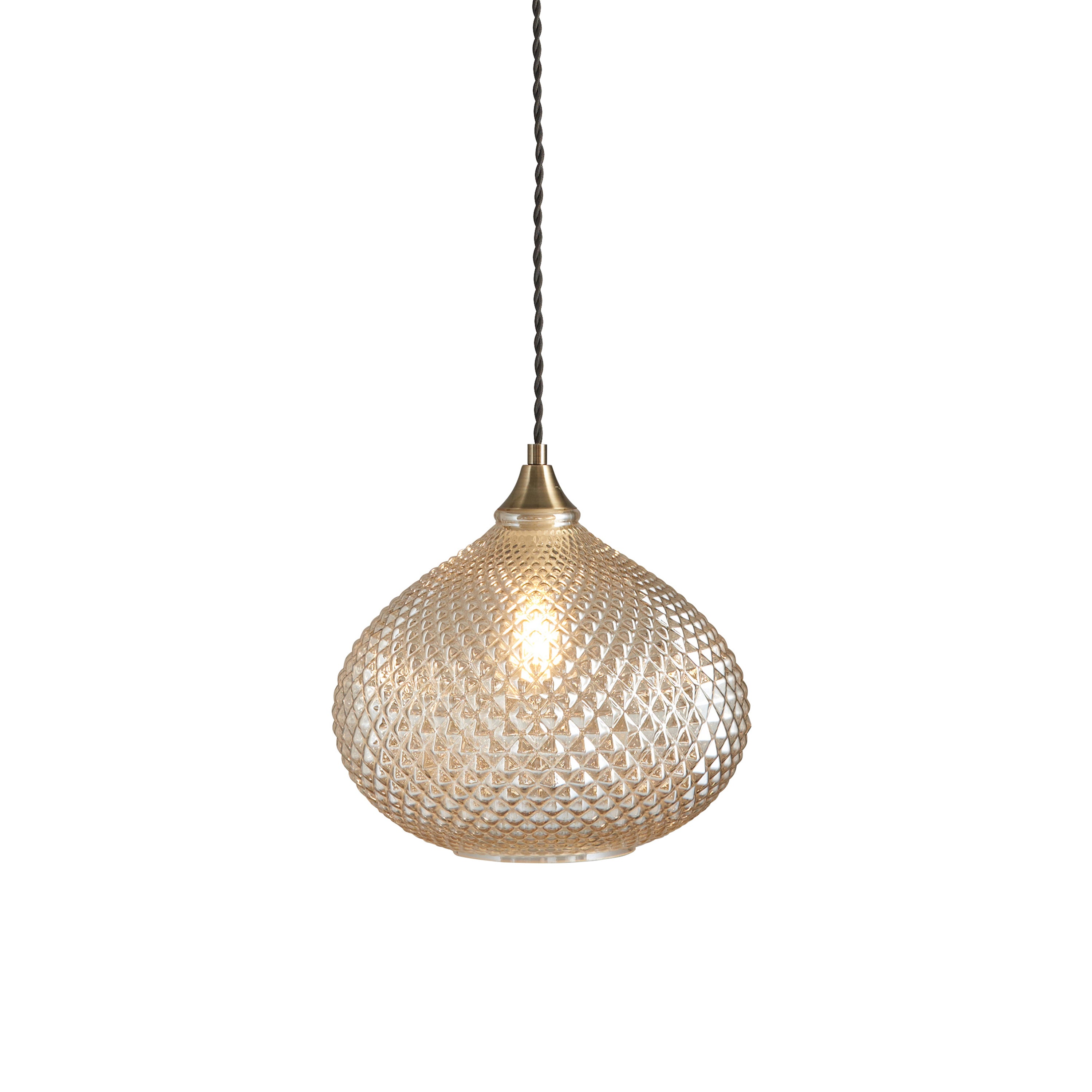 Livia Pendant Light - Glass / Steel | Migo Interiors