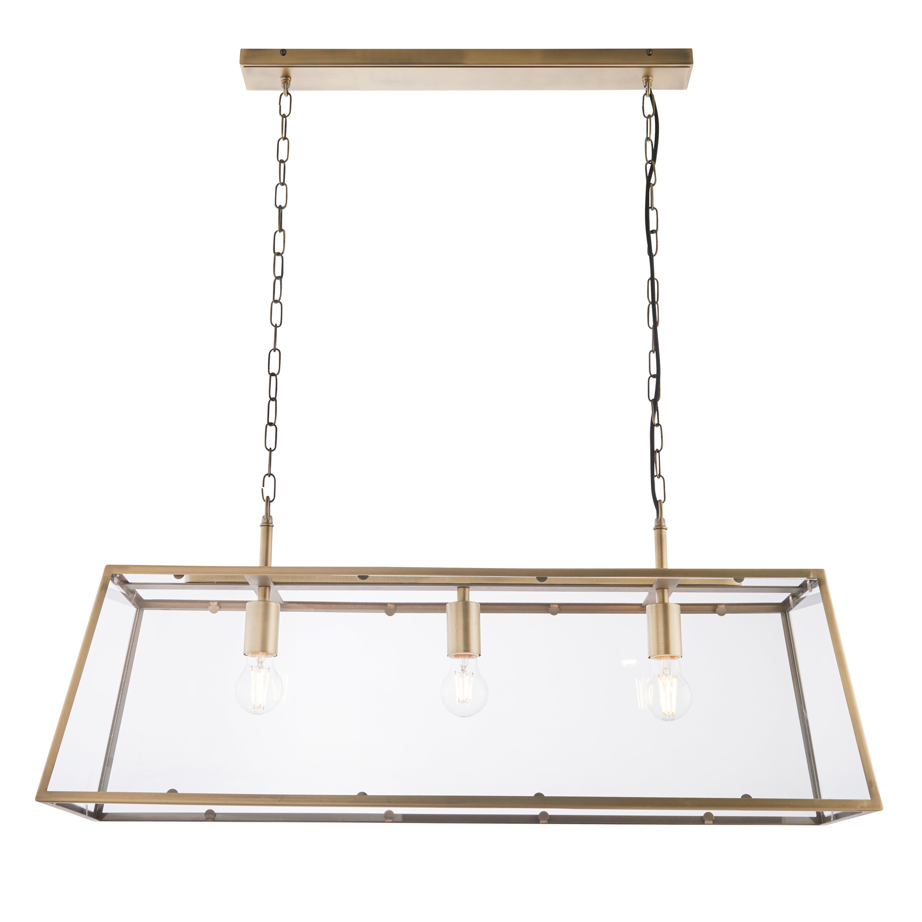 Hurst 3 Pendant Light Antique Brass - Steel | Migo Interiors