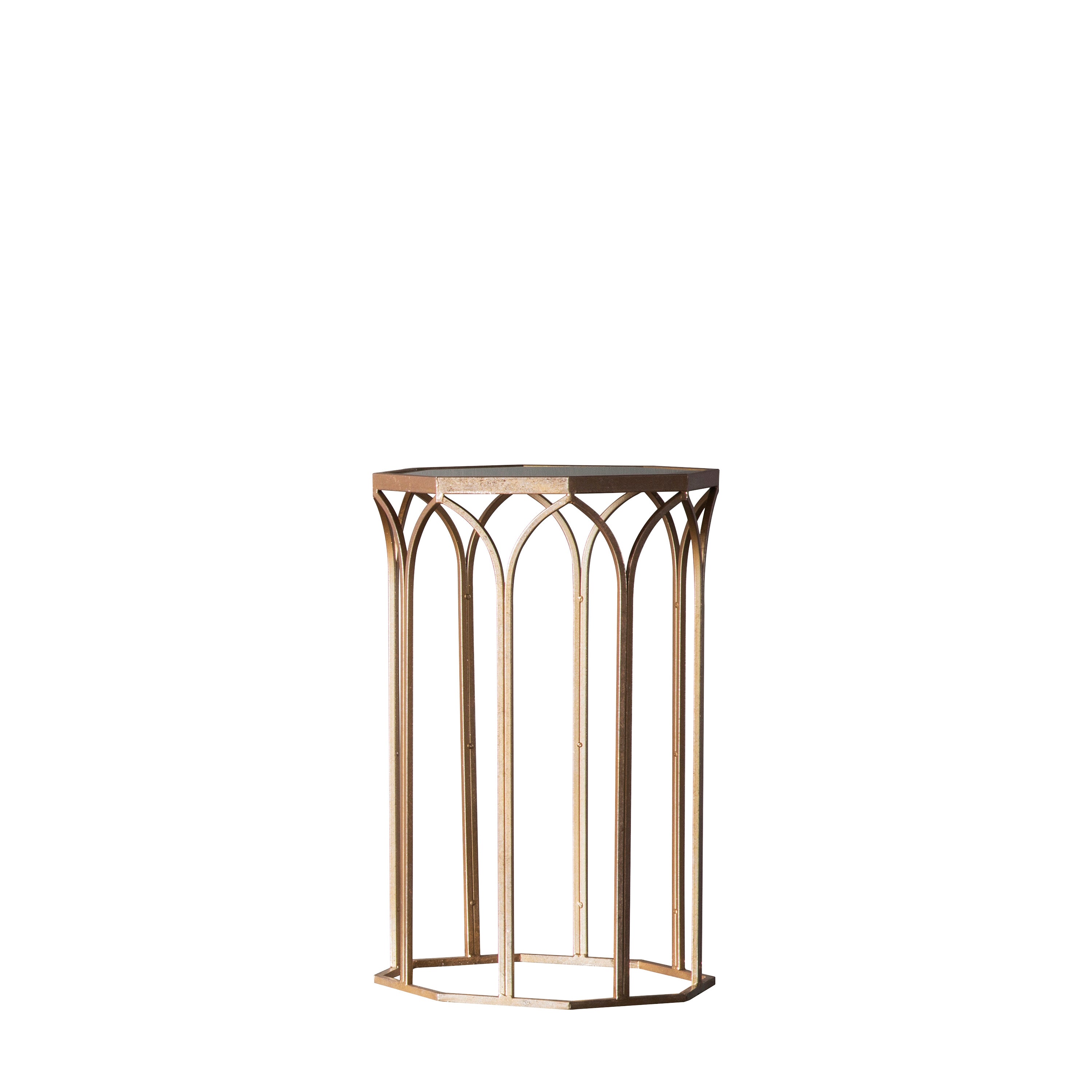 Canterbury Side Table - Glass / Metal | Migo Interiors