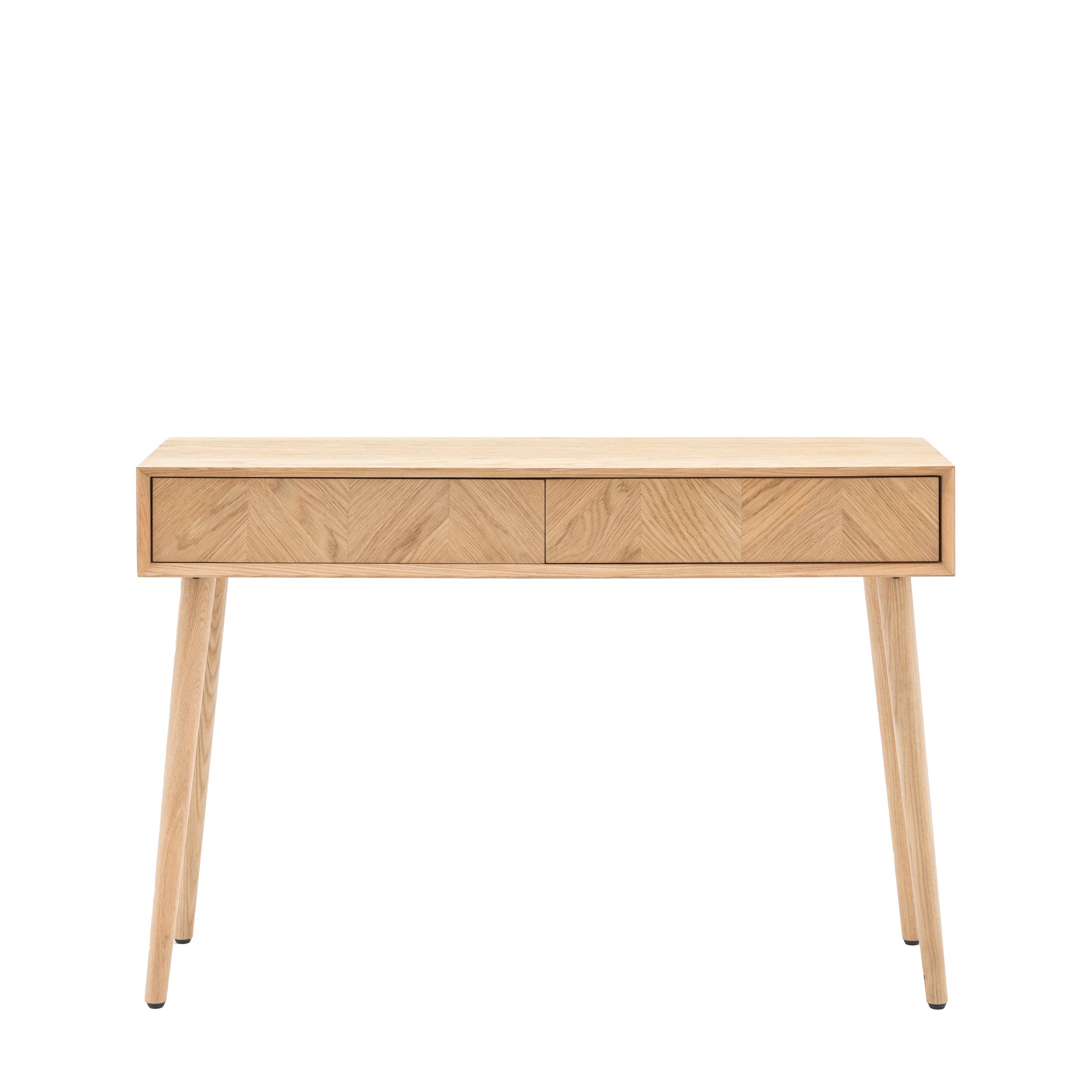 Milano 2 Drawer Console Table - Oak / Oak Veneer / MDF | Migo Interiors