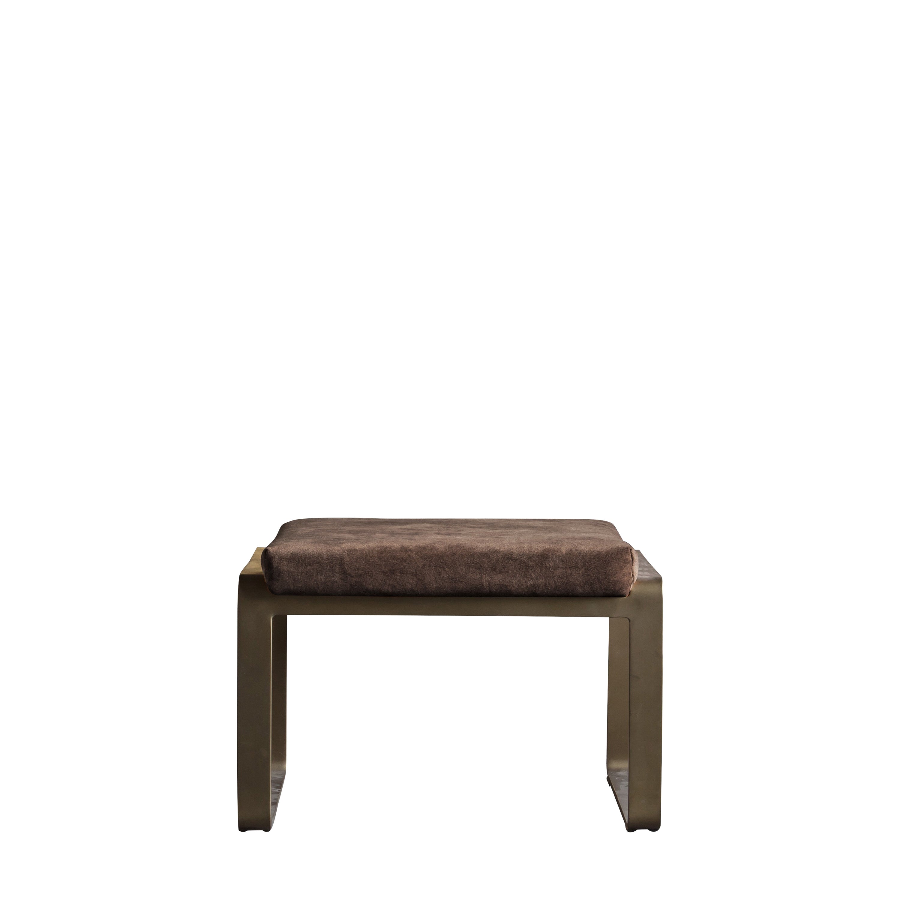 Fabien Footstool Mineral - Fabric / Iron / Polycotton Fibre | Migo Interiors