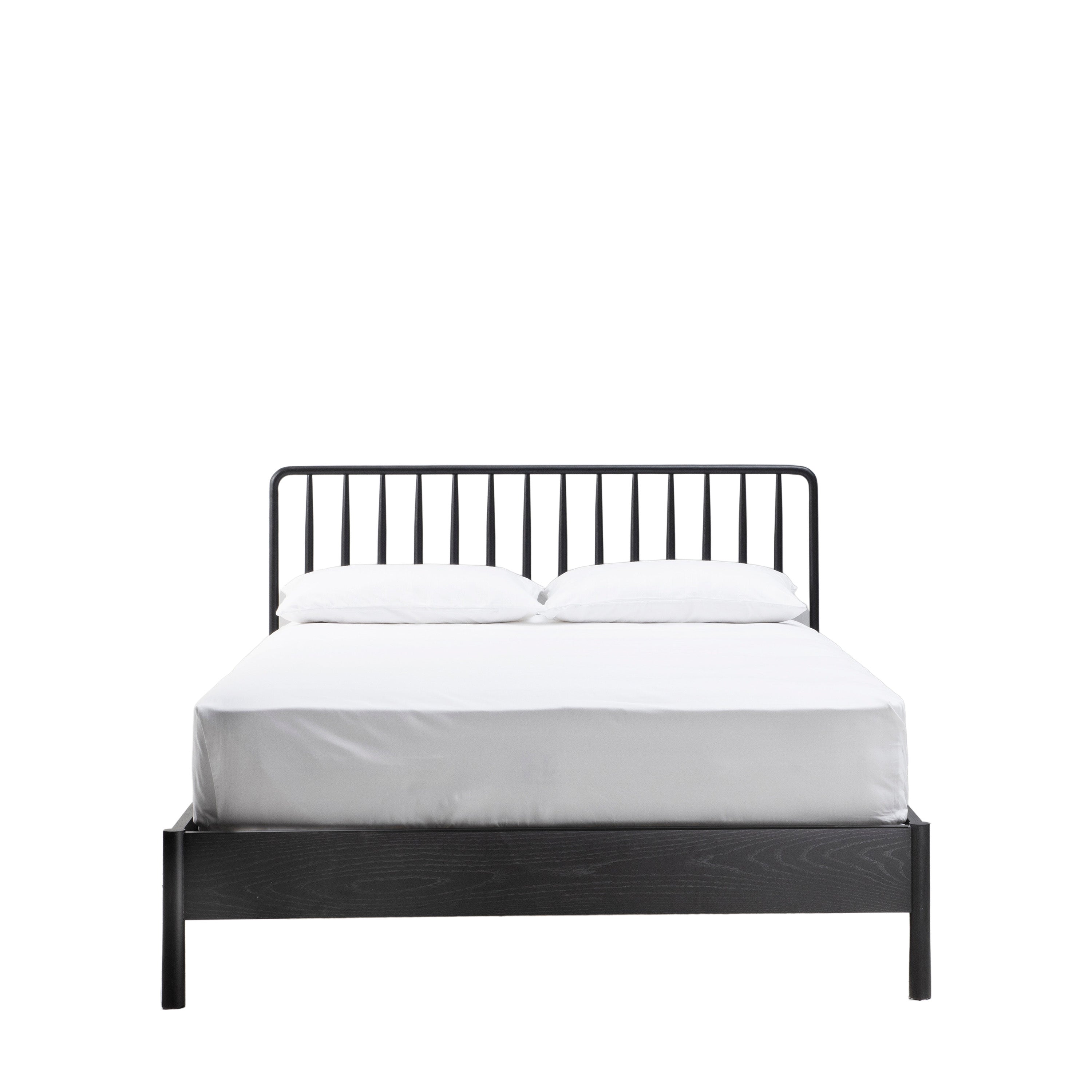 Wycombe 4'6in Spindle Bed Black - Oak | Migo Interiors