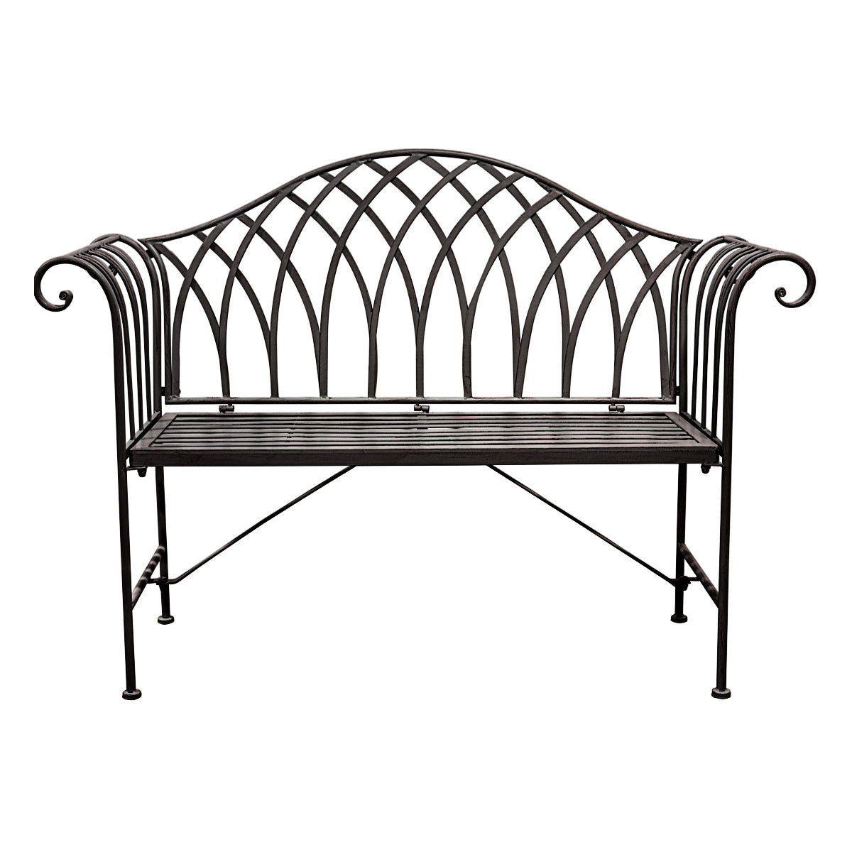 Duchess Outdoor Bench Noir - Wrought Iron | Migo Interiors