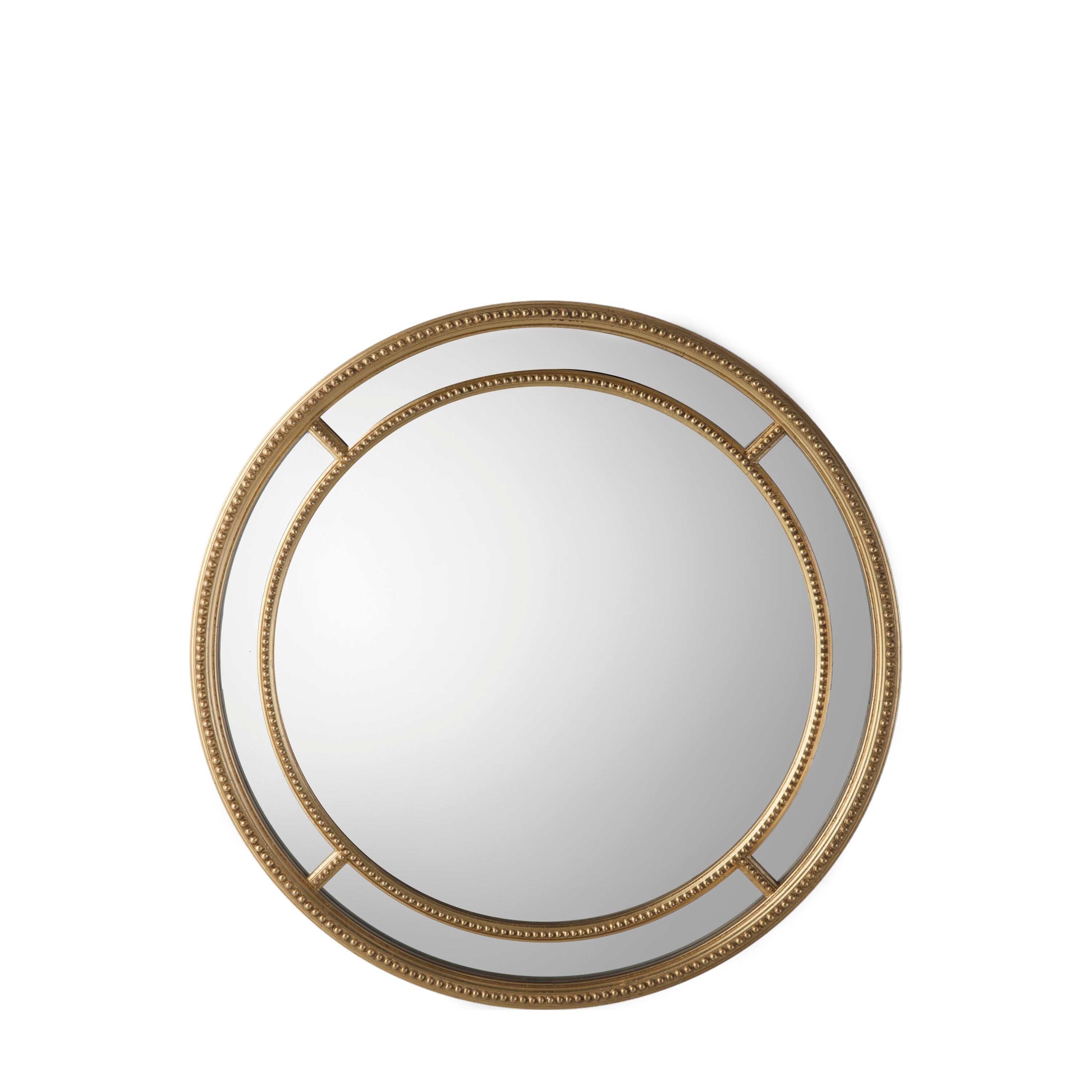 Sinatra Round Mirror Gold - Glass / MDF / Wood | Migo Interiors