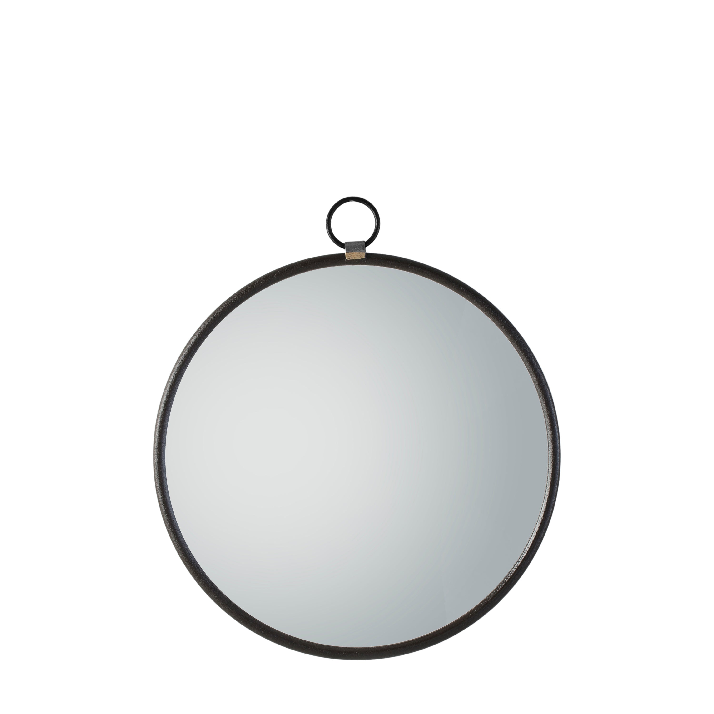 Bayswater Black Round Mirror - Glass / Iron / MDF | Migo Interiors