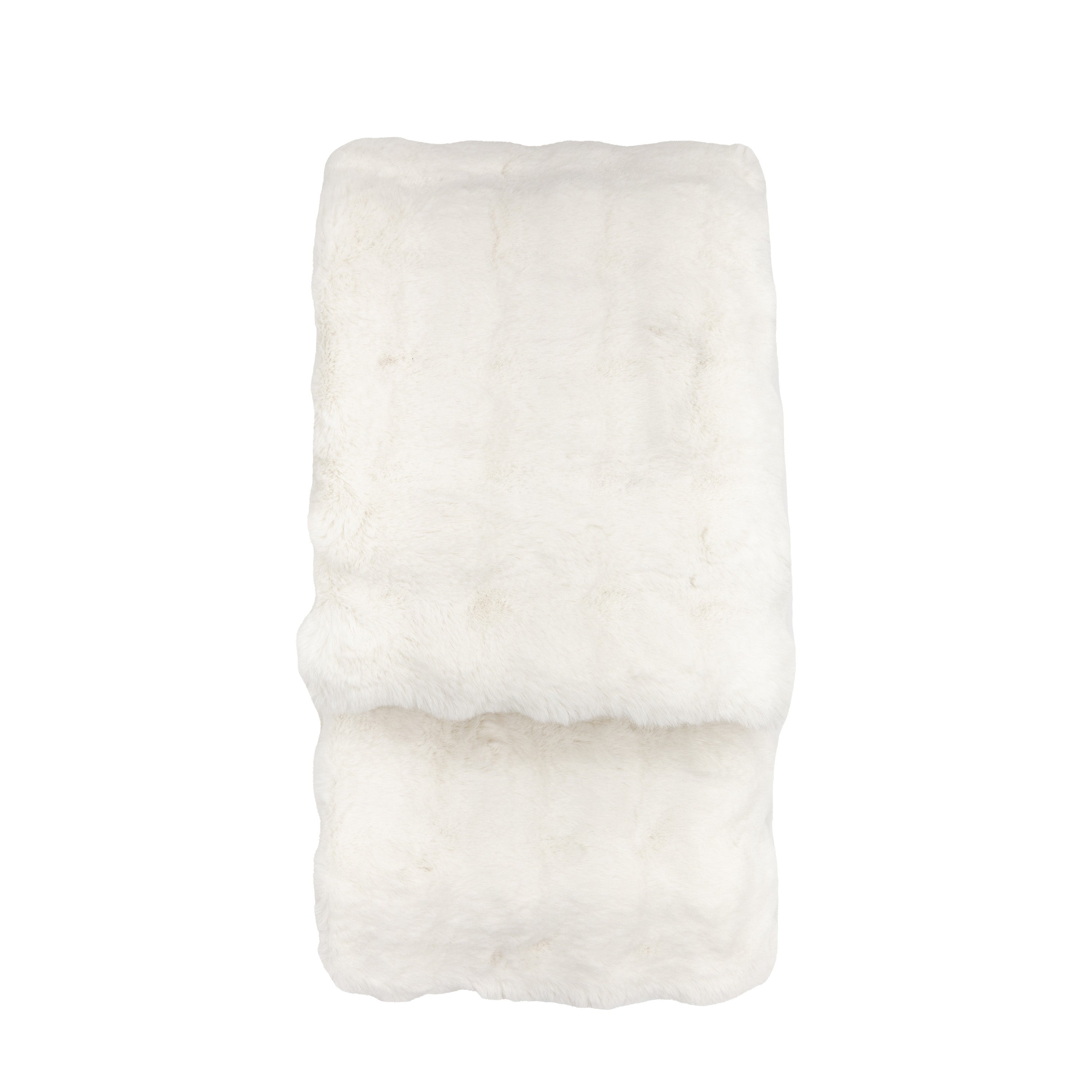 Marshmallow Rabbit Faux Fur Throw Crm - Polyester | Migo Interiors