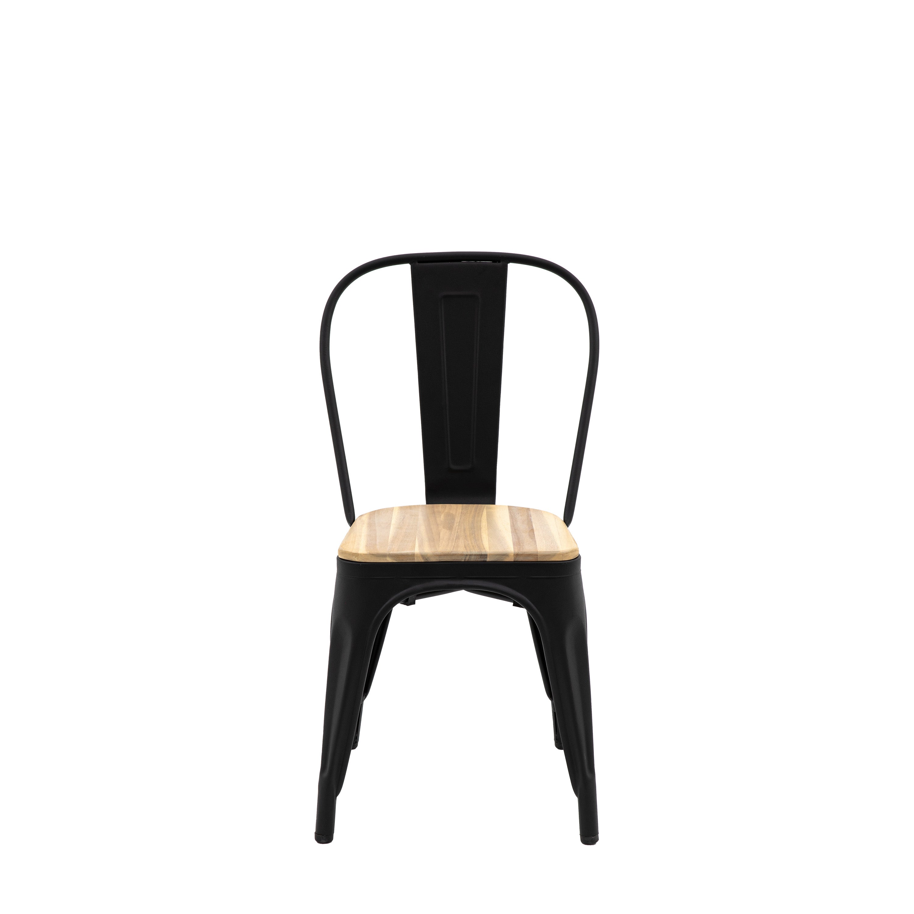 Ponza Dining Chair (2pk) - Acacia / Iron | Migo Interiors