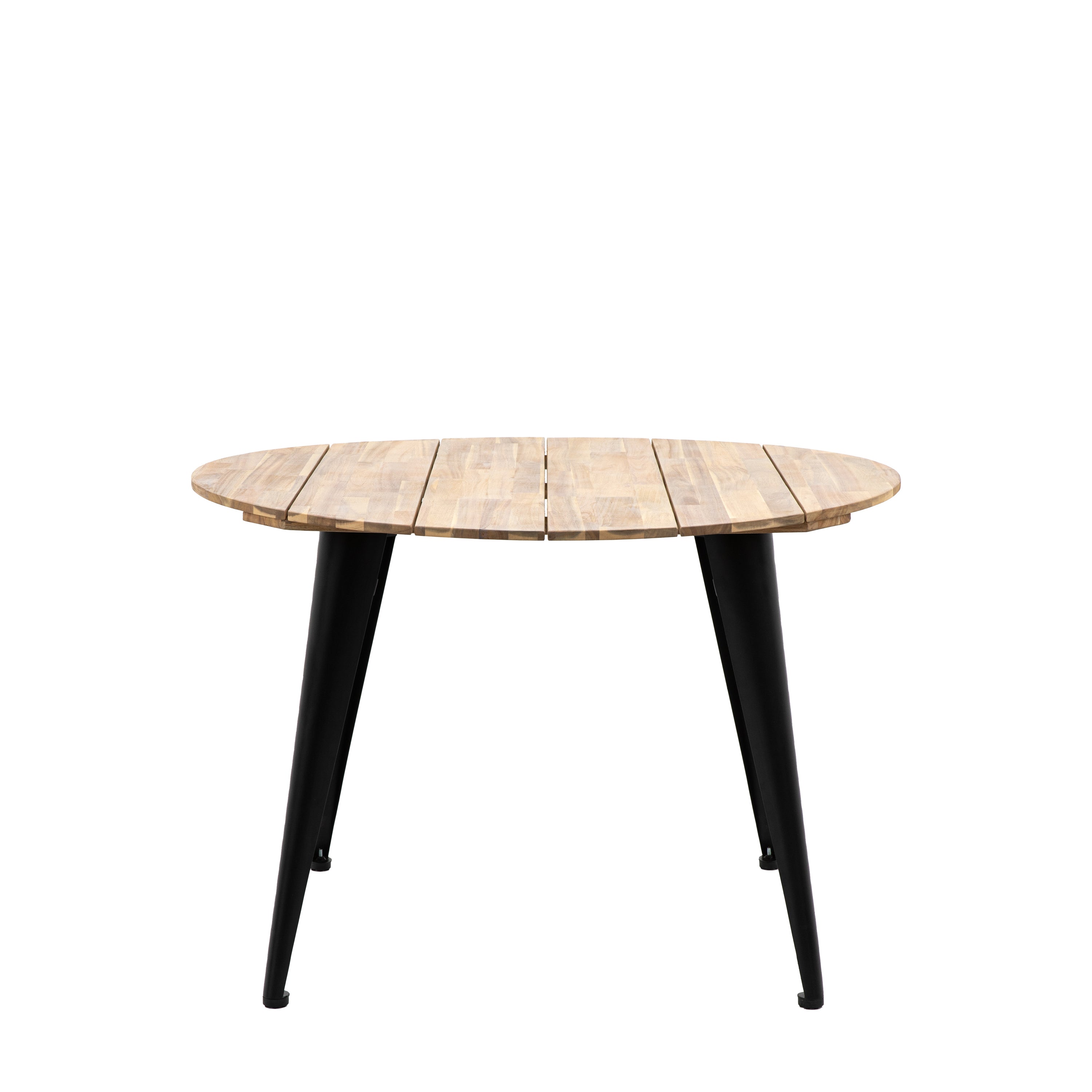 Ponza Round Dining Table - Acacia / Iron | Migo Interiors