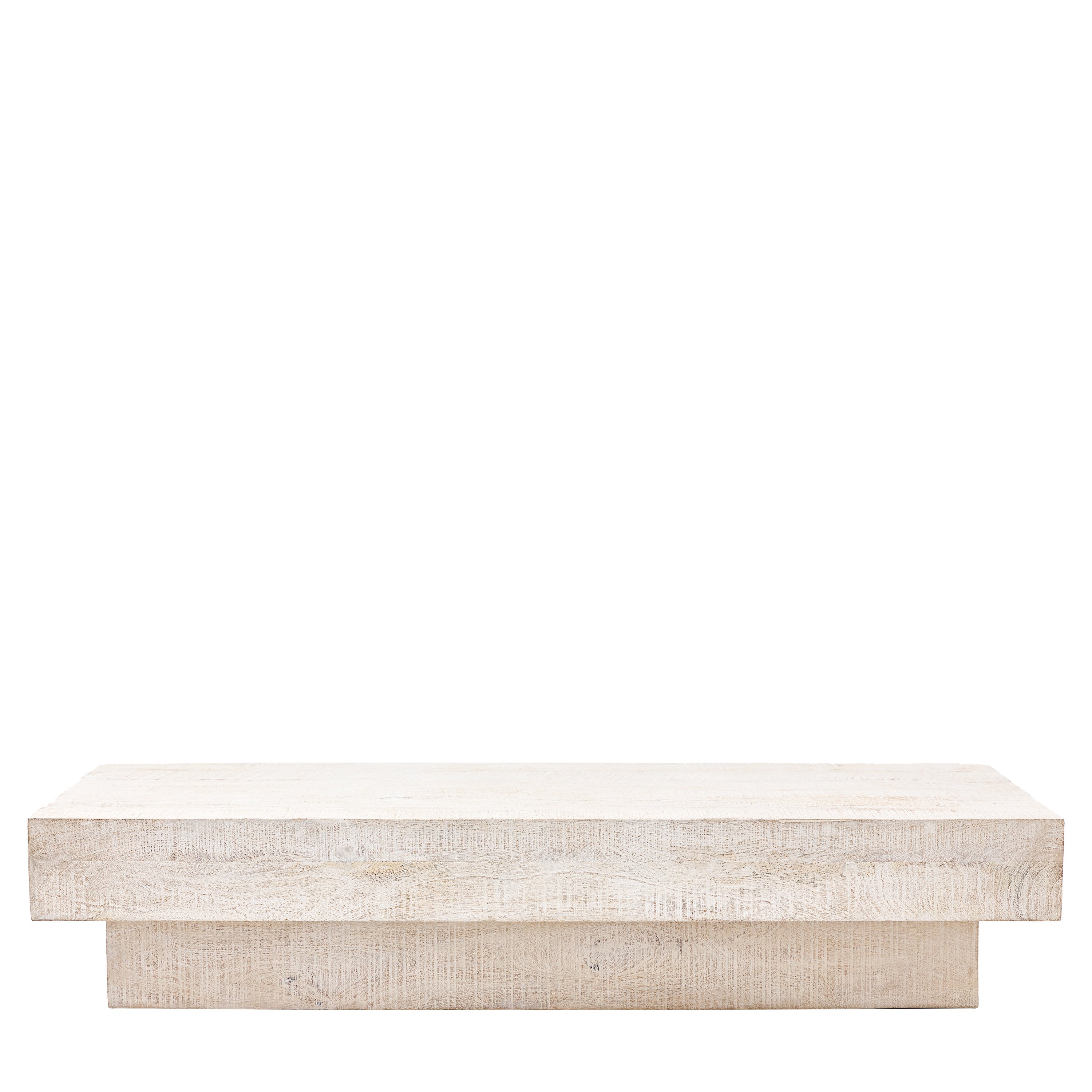 Iowa Coffee Table Whitewash - Mango Wood / Mango Wood Veneer | Migo Interiors