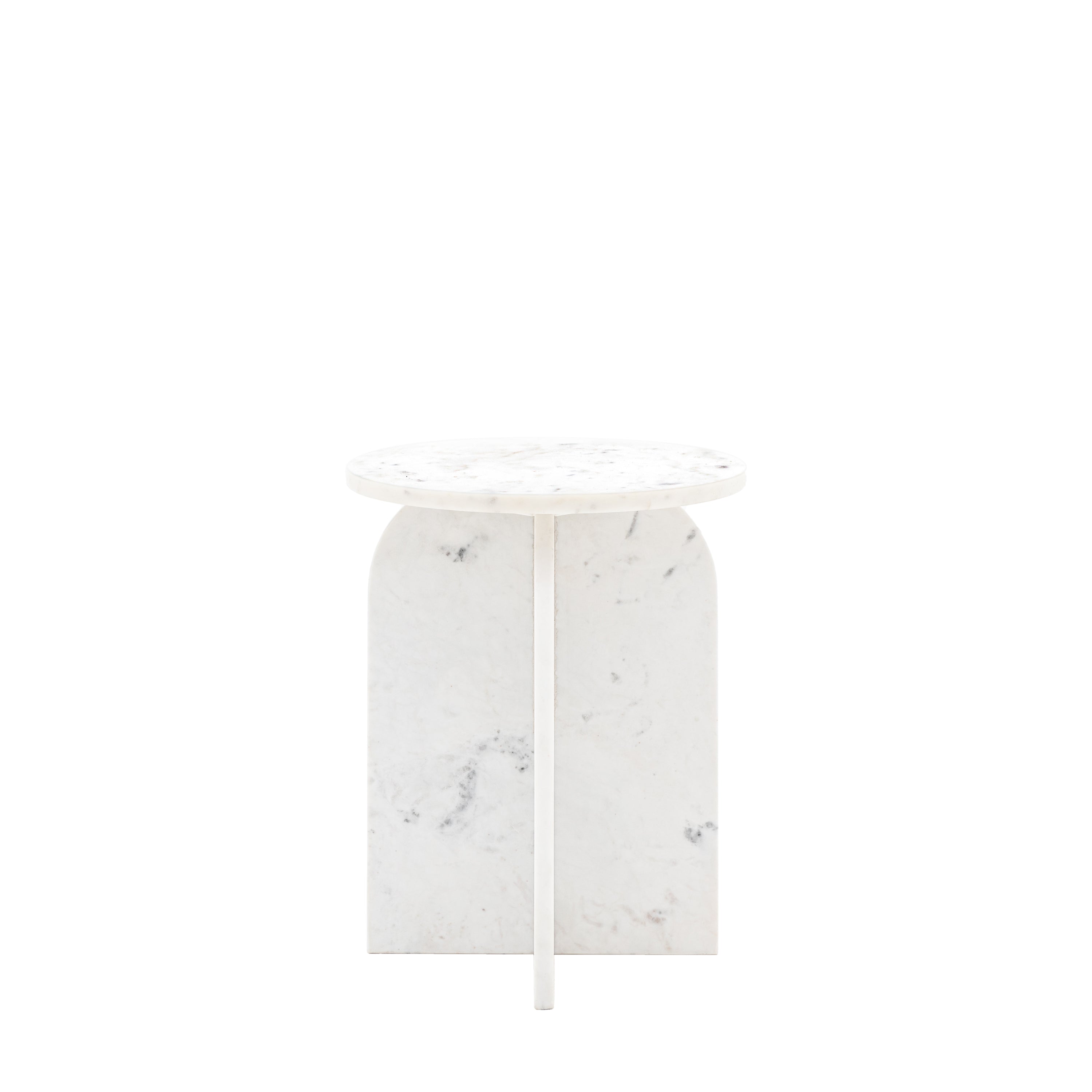 Amalfi Side Table White - Marble | Migo Interiors