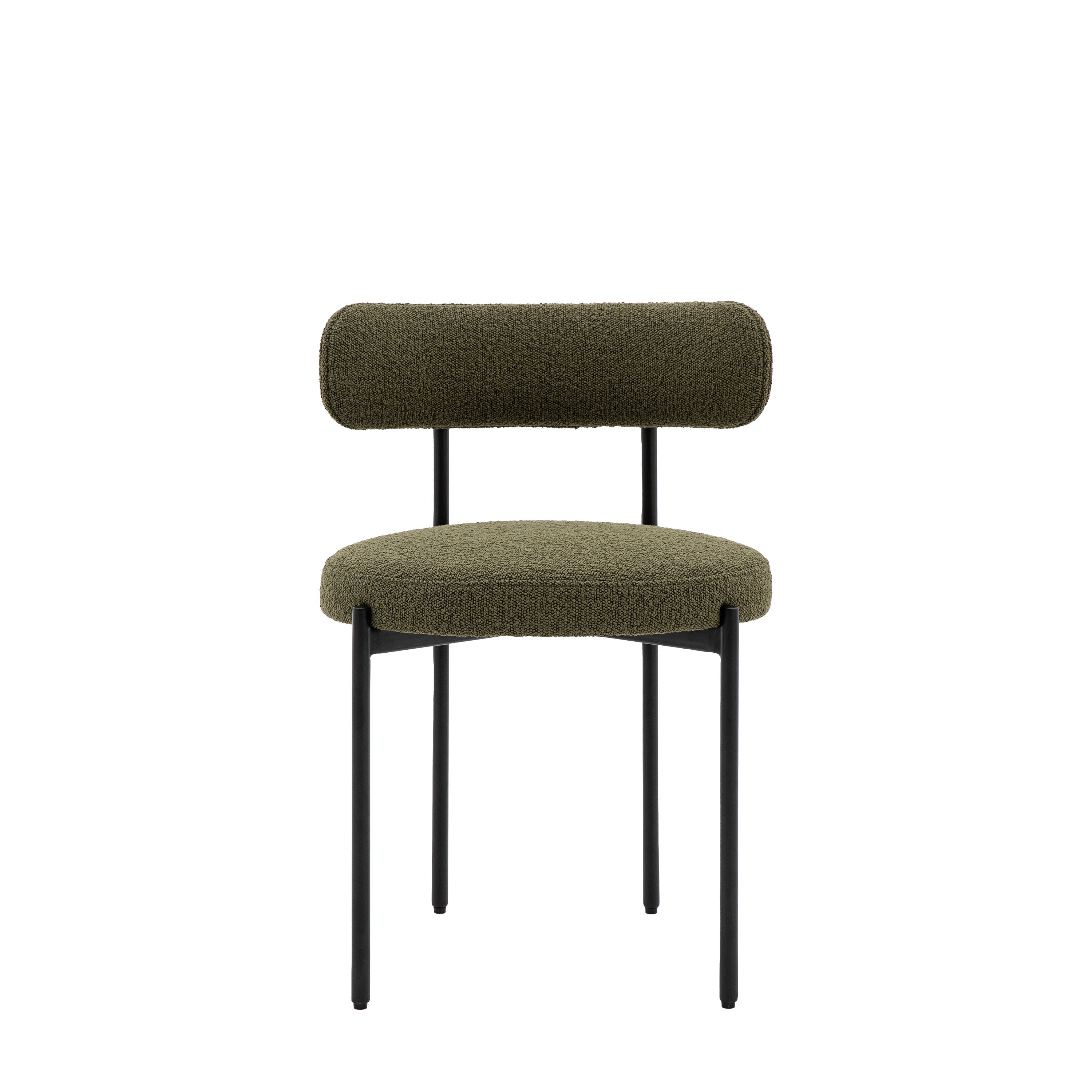 Aveley Dining Chair Green (2pk) - Iron / Plywood / Maple / Foam / Polyester | Migo Interiors