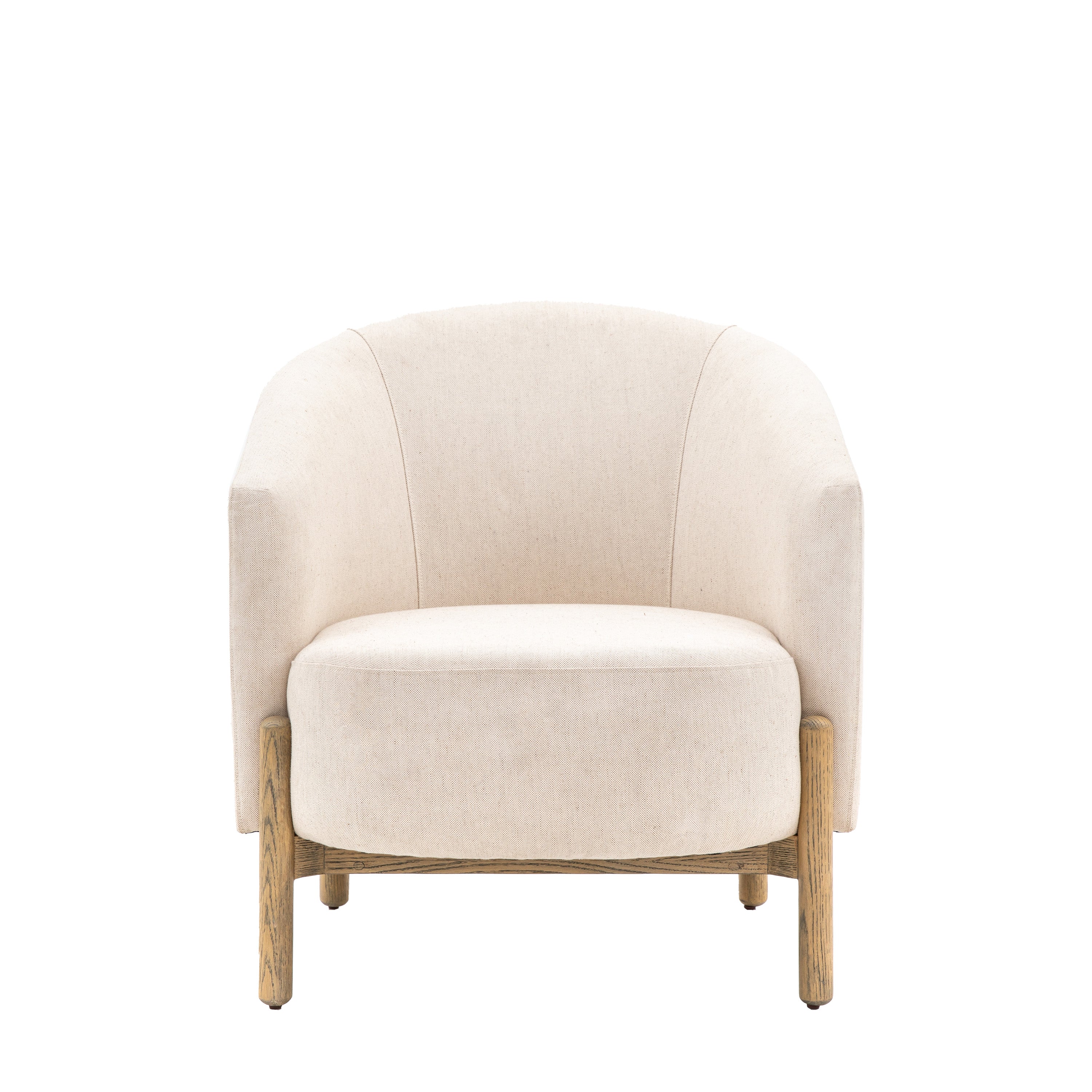 Tindon Armchair Natural - Solid Oak / Plywood / Polyester / Foam / PolyPolyfibre | Migo Interiors