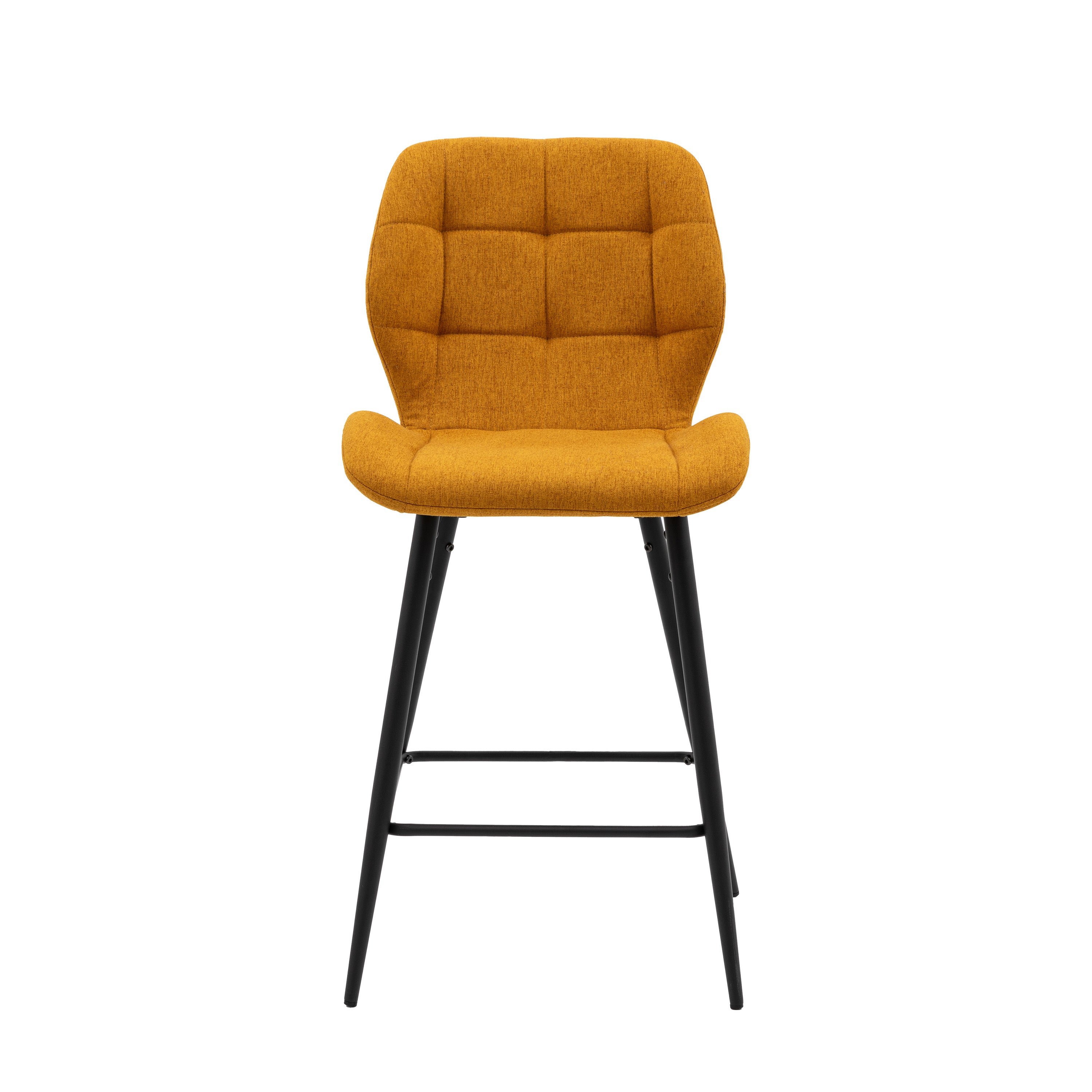 Manford Stool Saffron (2pk) 475X580X1000mm - Iron / Plywood / Polyester / Foam | Migo Interiors