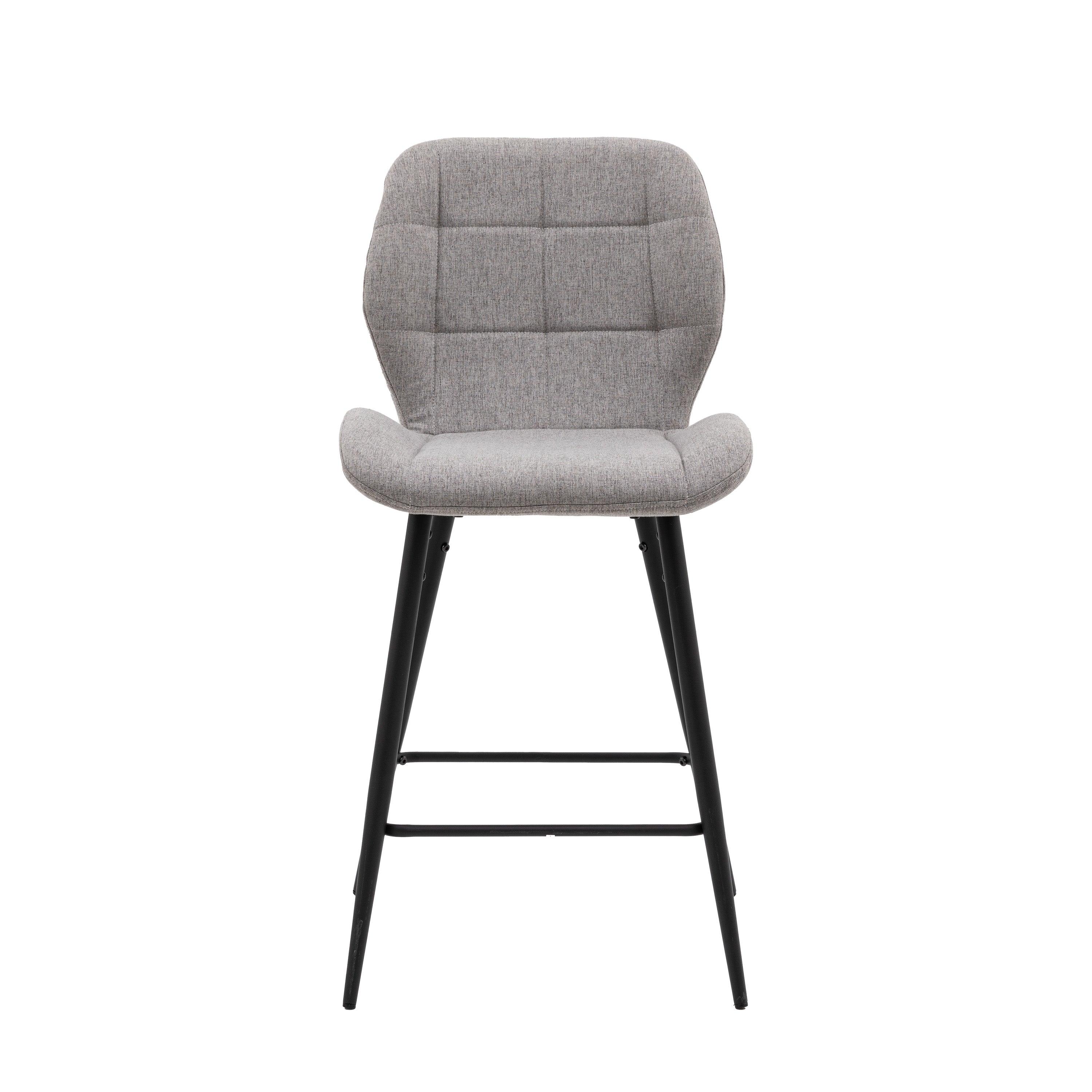 Manford Stool Light Grey (2pk) 475X580X1000mm - Iron / Plywood / Polyester / Foam | Migo Interiors