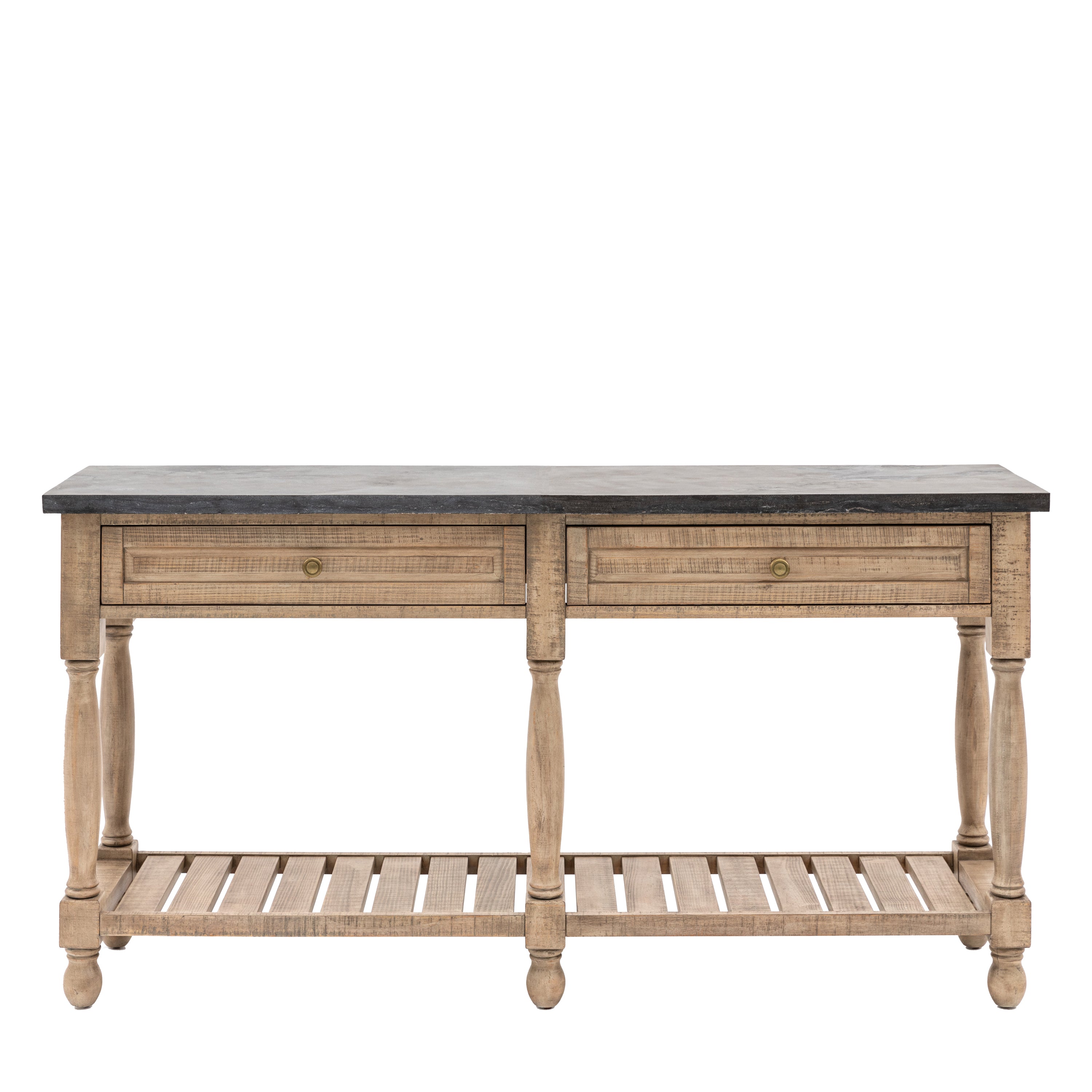 Vancouver 2 Drawer Console - Marble / Pine / Pine Veneer / Plywood | Migo Interiors