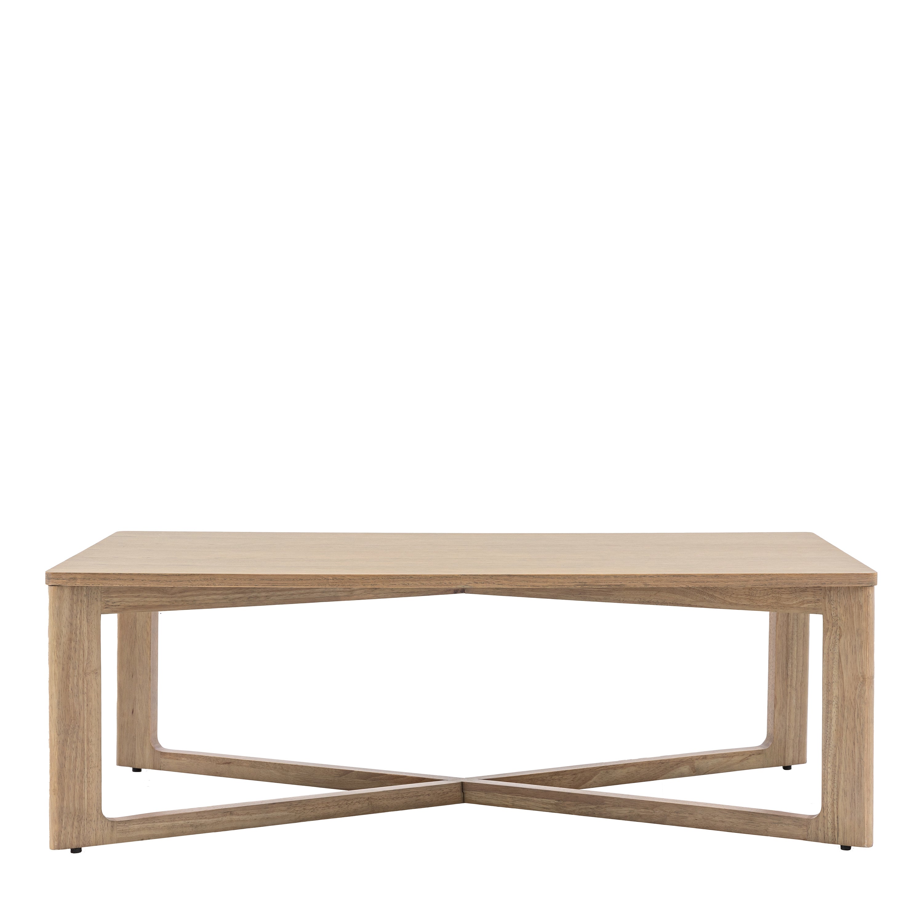 Panelled Coffee Table - Rubber Wood / MDF / White Oak Veneer | Migo Interiors
