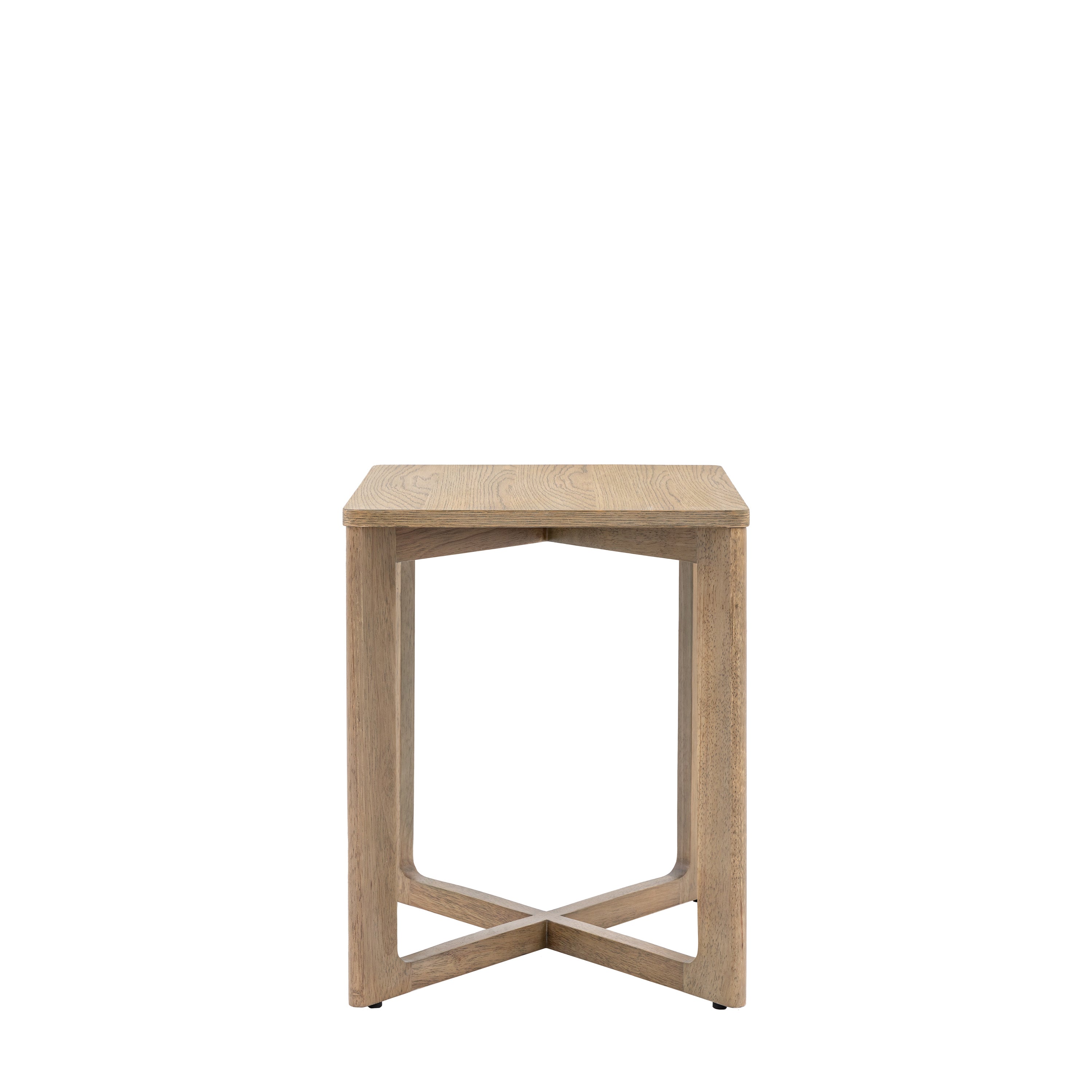 Panelled Side Table - Rubber Wood / MDF / White Oak Veneer | Migo Interiors