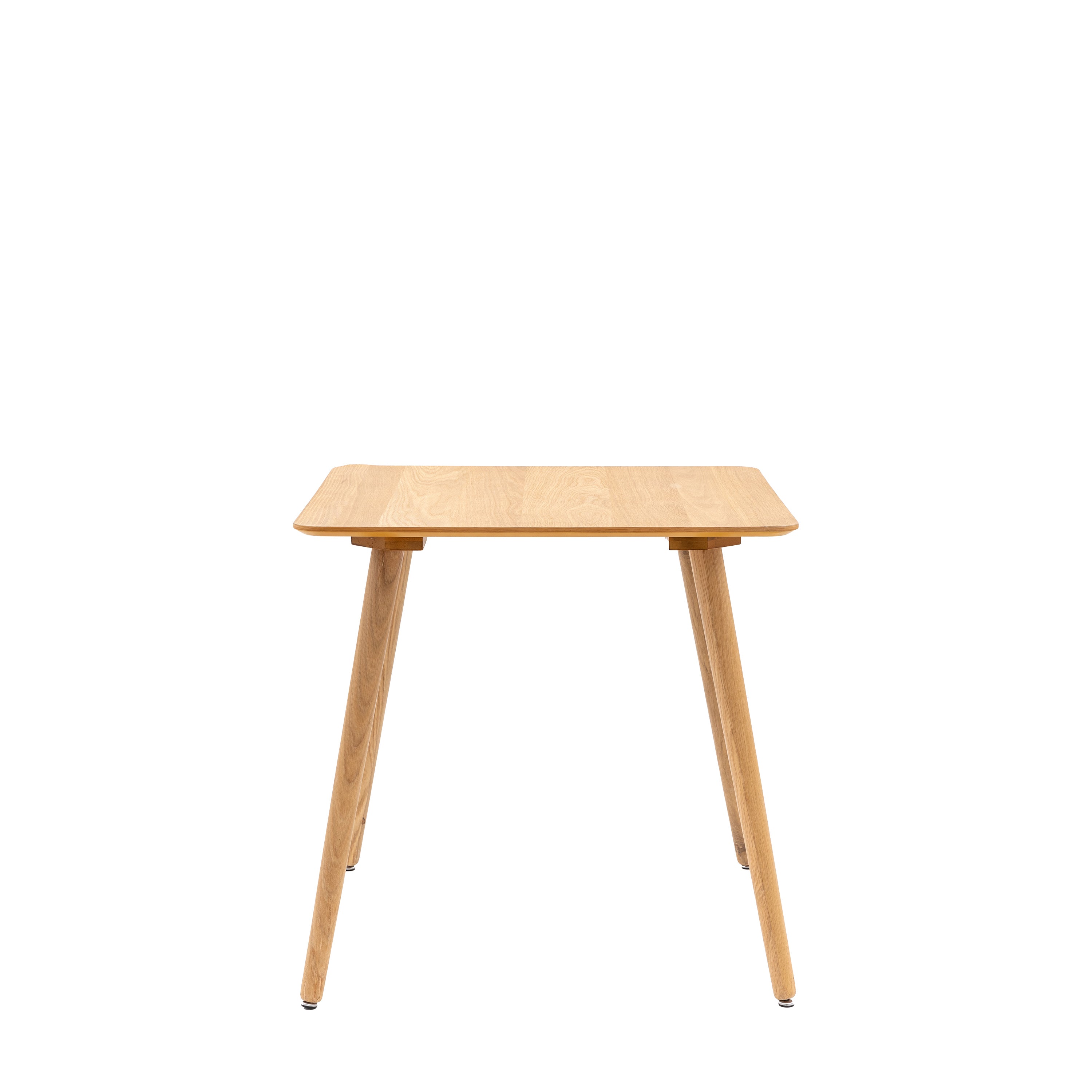 Hatfield Square Dining Table Natural - Oak Veneer / MDF / Oak / Rubber Wood | Migo Interiors