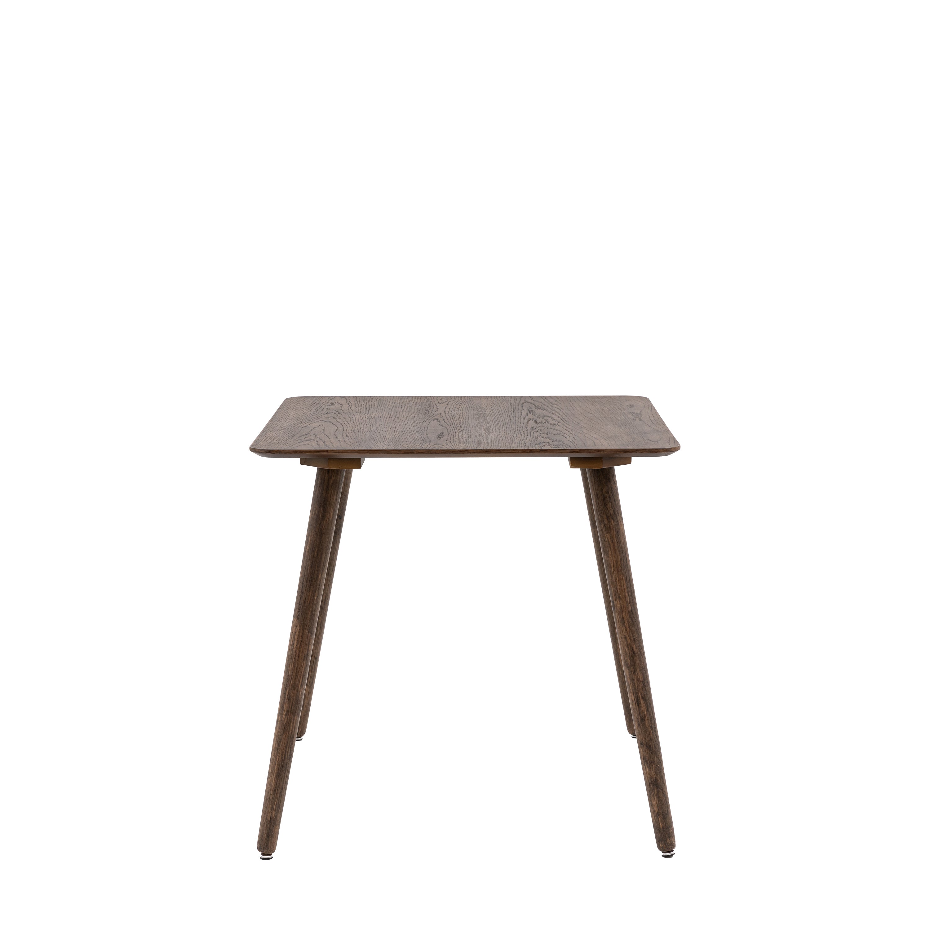 Hatfield Square Dining Table Smoked - Oak Veneer / MDF / Oak / Rubber Wood | Migo Interiors