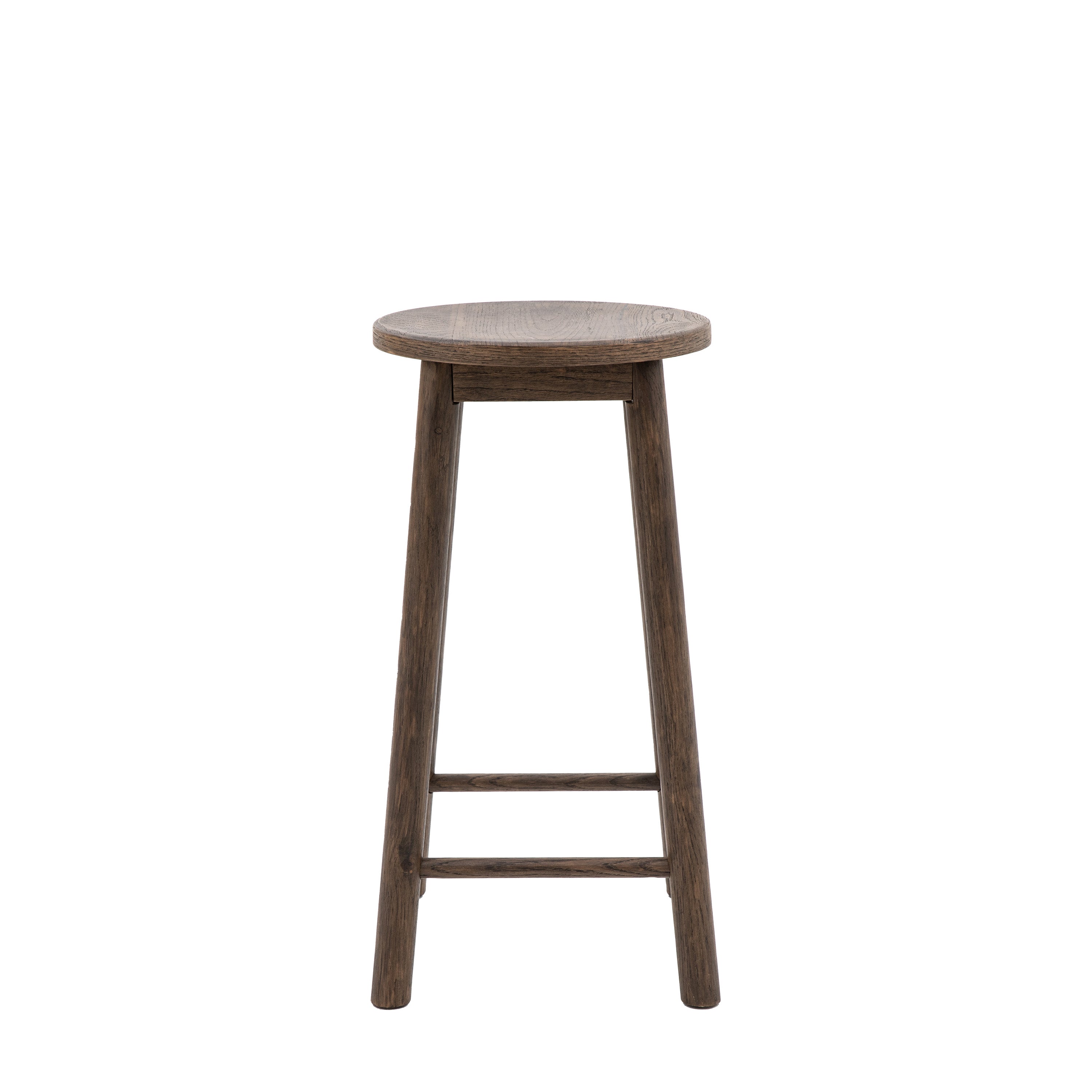 Hatfield Stool Smoked - Oak Veneer / MDF / Oak / Rubber Wood | Migo Interiors
