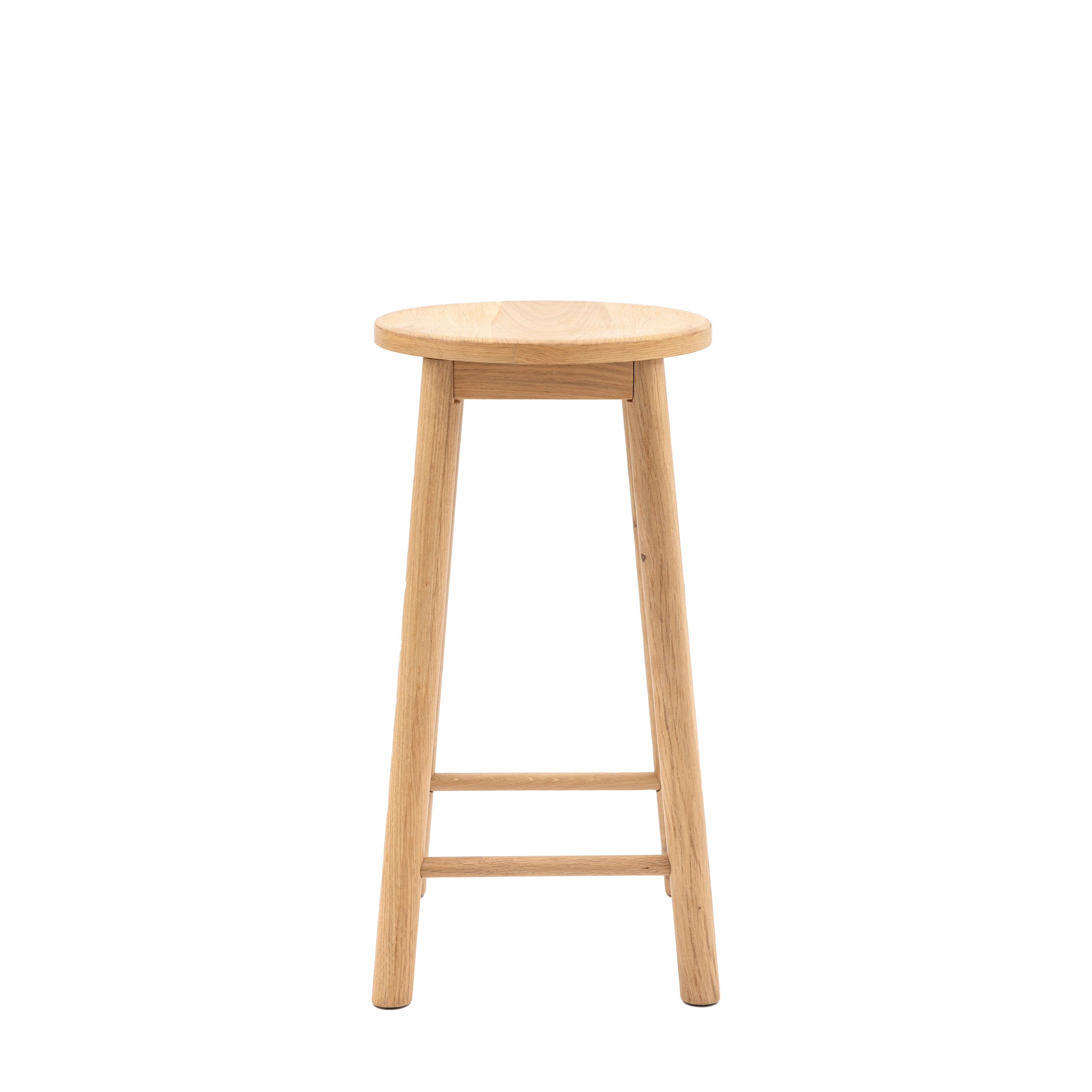Hatfield Stool Natural - Oak Veneer / MDF / Oak / Rubber Wood | Migo Interiors