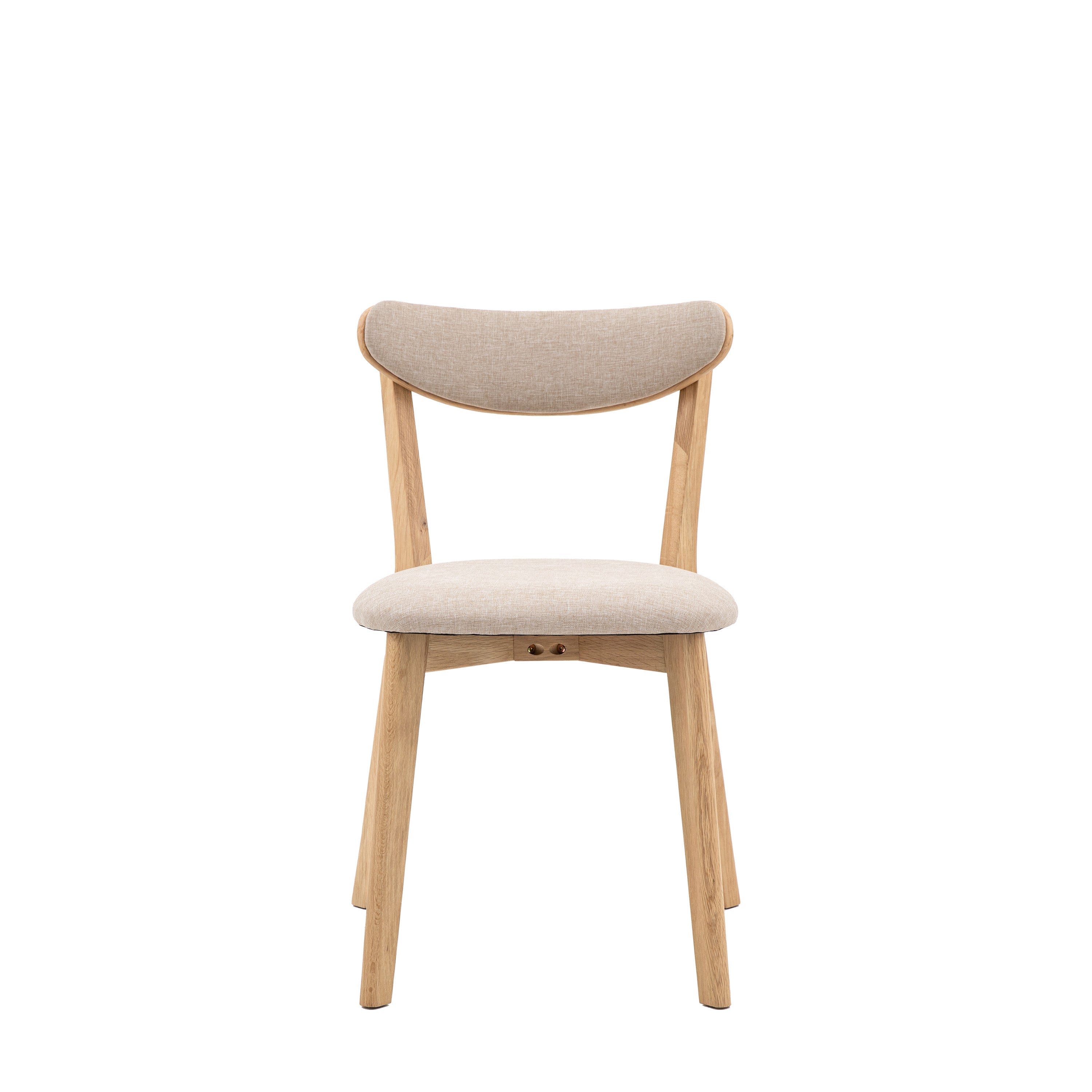 Hatfield Dining Chair Natural (2pk) - Oak Veneer / MDF / Oak / Rubber Wood | Migo Interiors