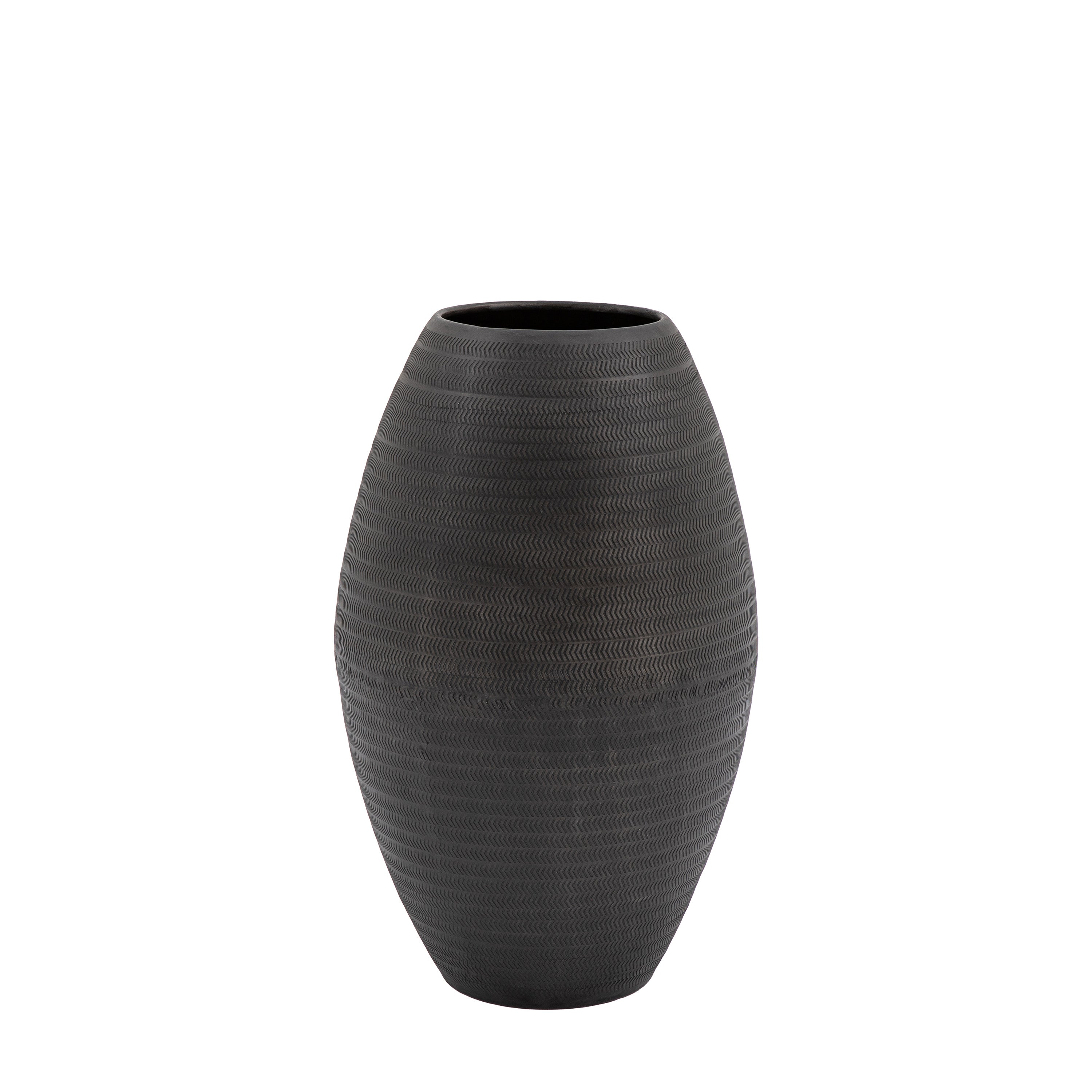 Artistic Aluminium Tall Vase Arrow Black - Aluminium | Migo Interiors