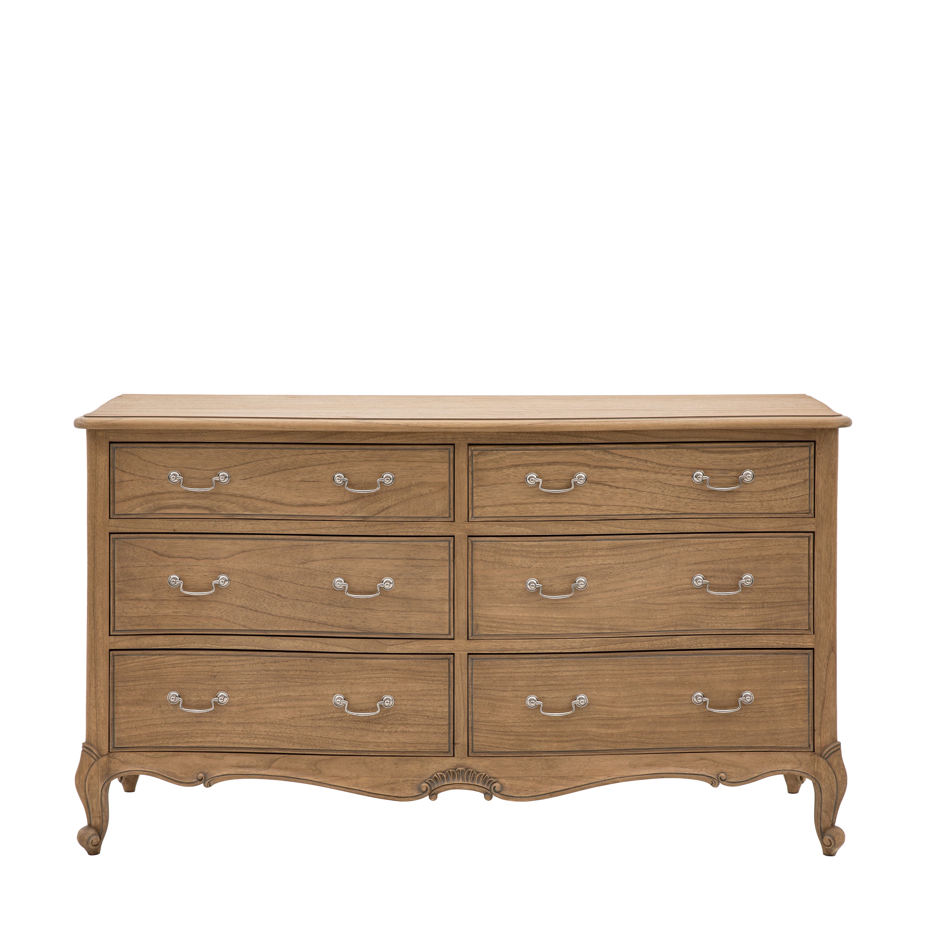 Chic 6 Drawer Chest Weathered - Mindi Ash / Veneered MDF | Migo Interiors