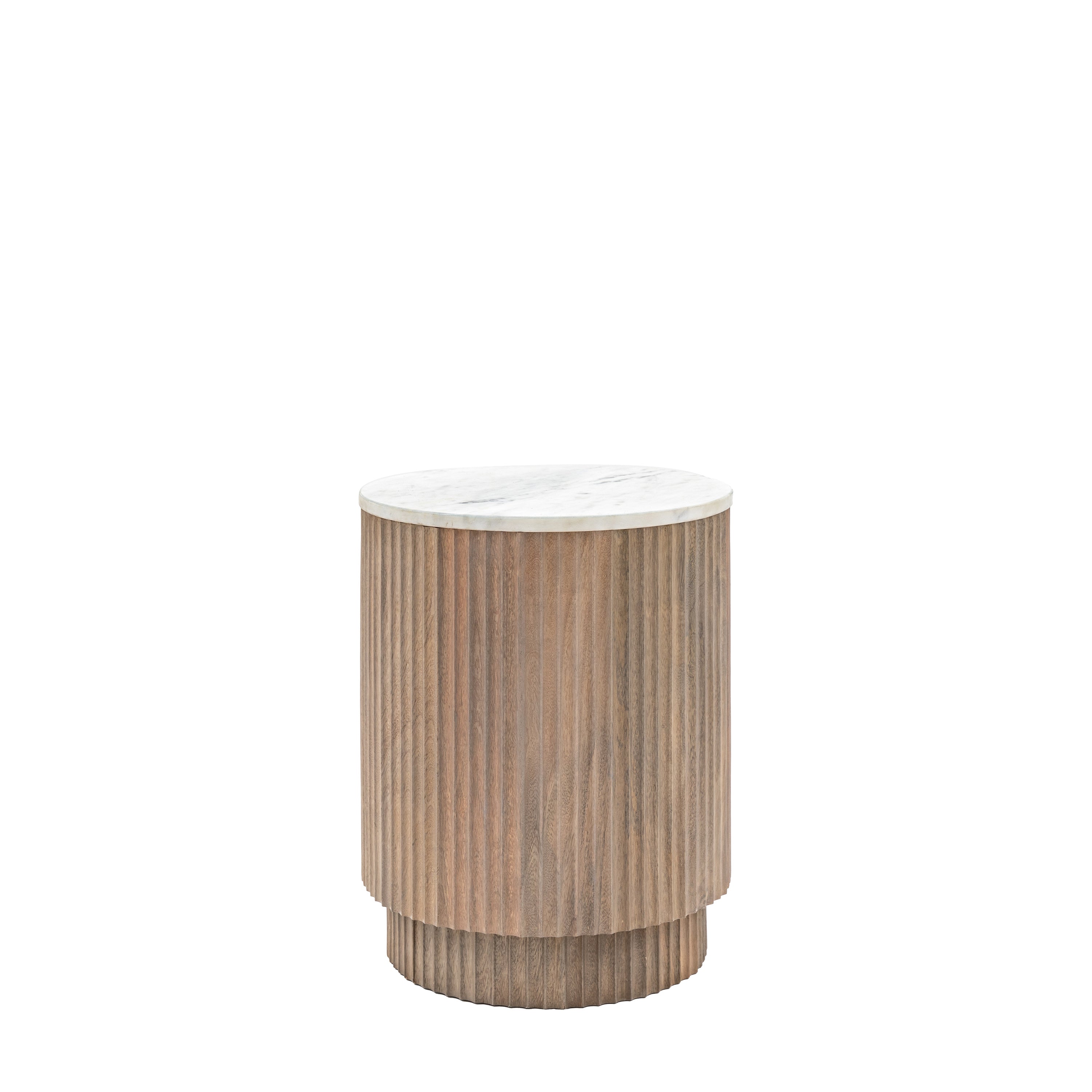 Marmo Side Table - Mango Wood / Marble | Migo Interiors