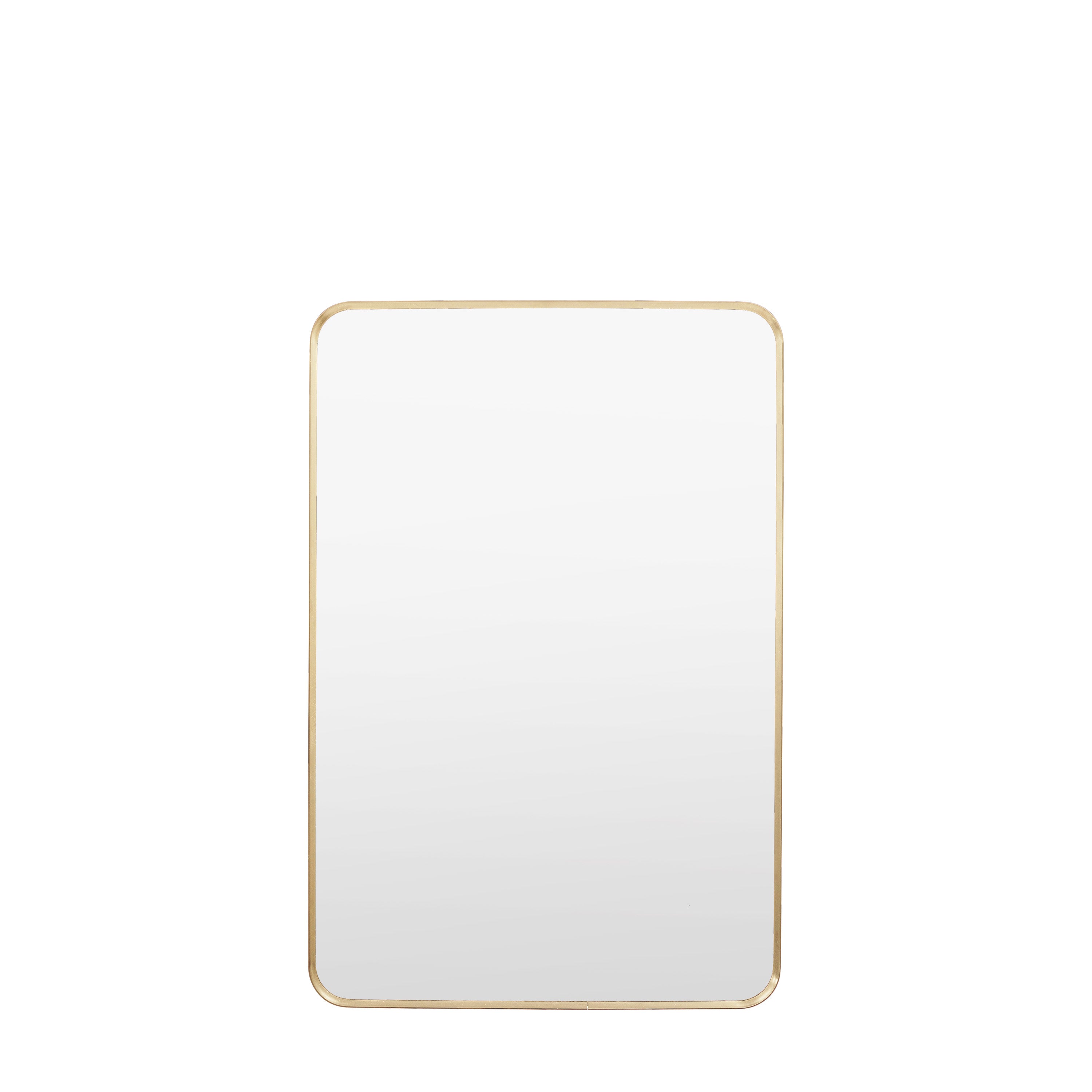 Holworth Rectangle Mirror Gold - Glass / MDF / Aluminium | Migo Interiors