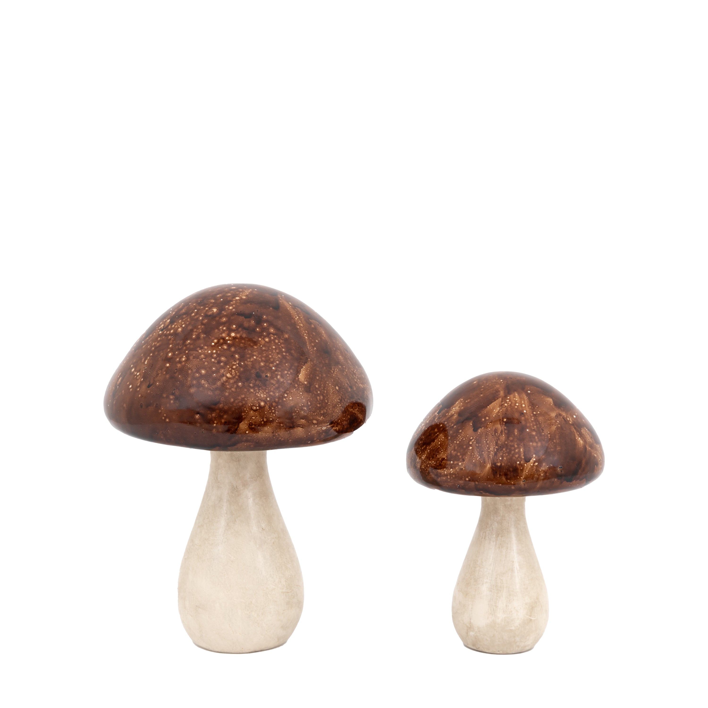 Resin Mushroom Set of 2 & - Resin / Wollastonite / Paint | Migo Interiors