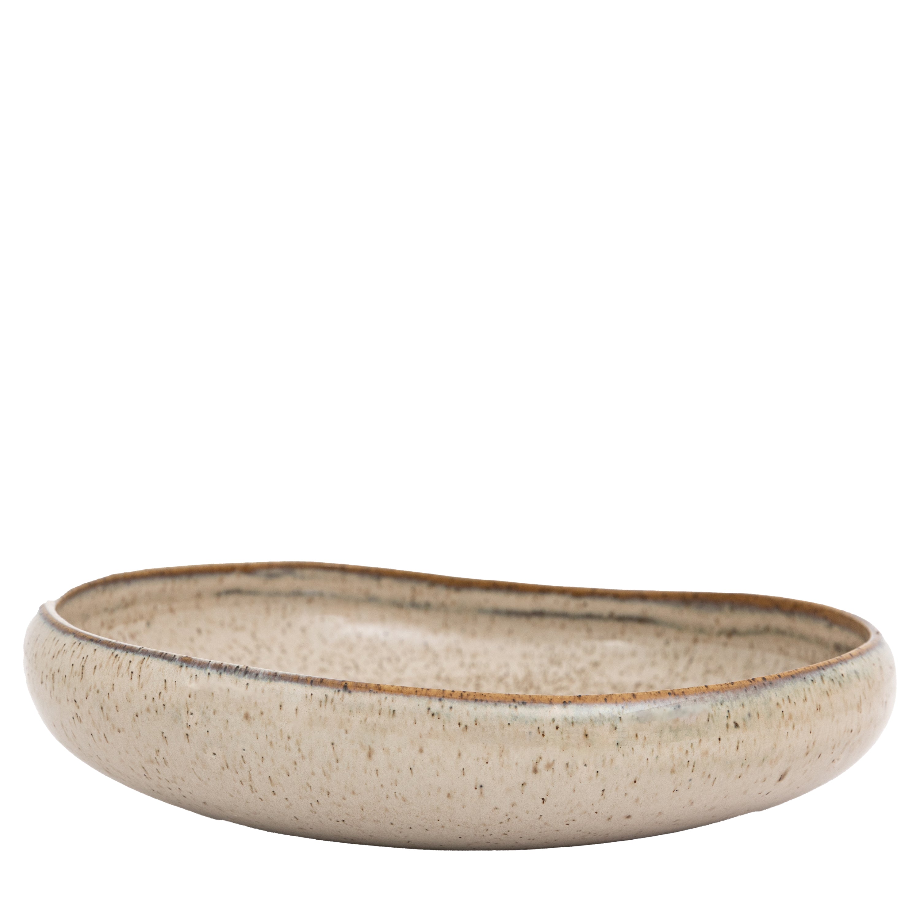 Speckle Glaze Pasta Bowl Oatmeal (4pk) - Ceramic | Migo Interiors