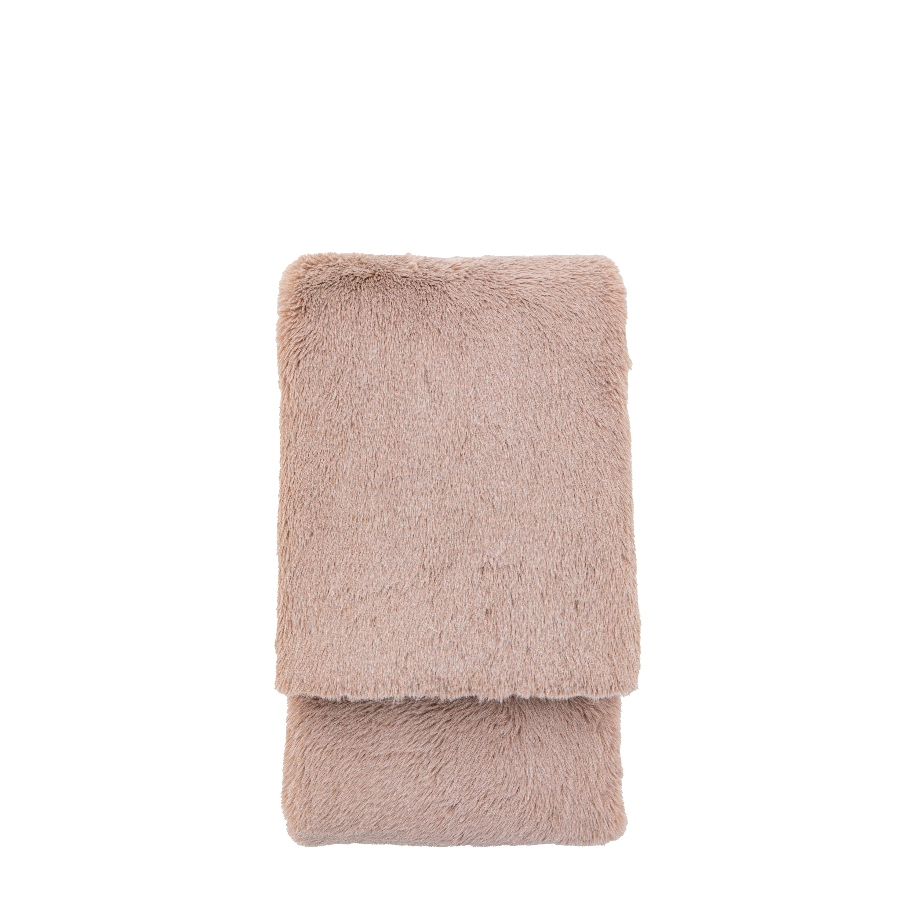 Juniper Faux Fur Throw Dusky Pink - Polyester | Migo Interiors