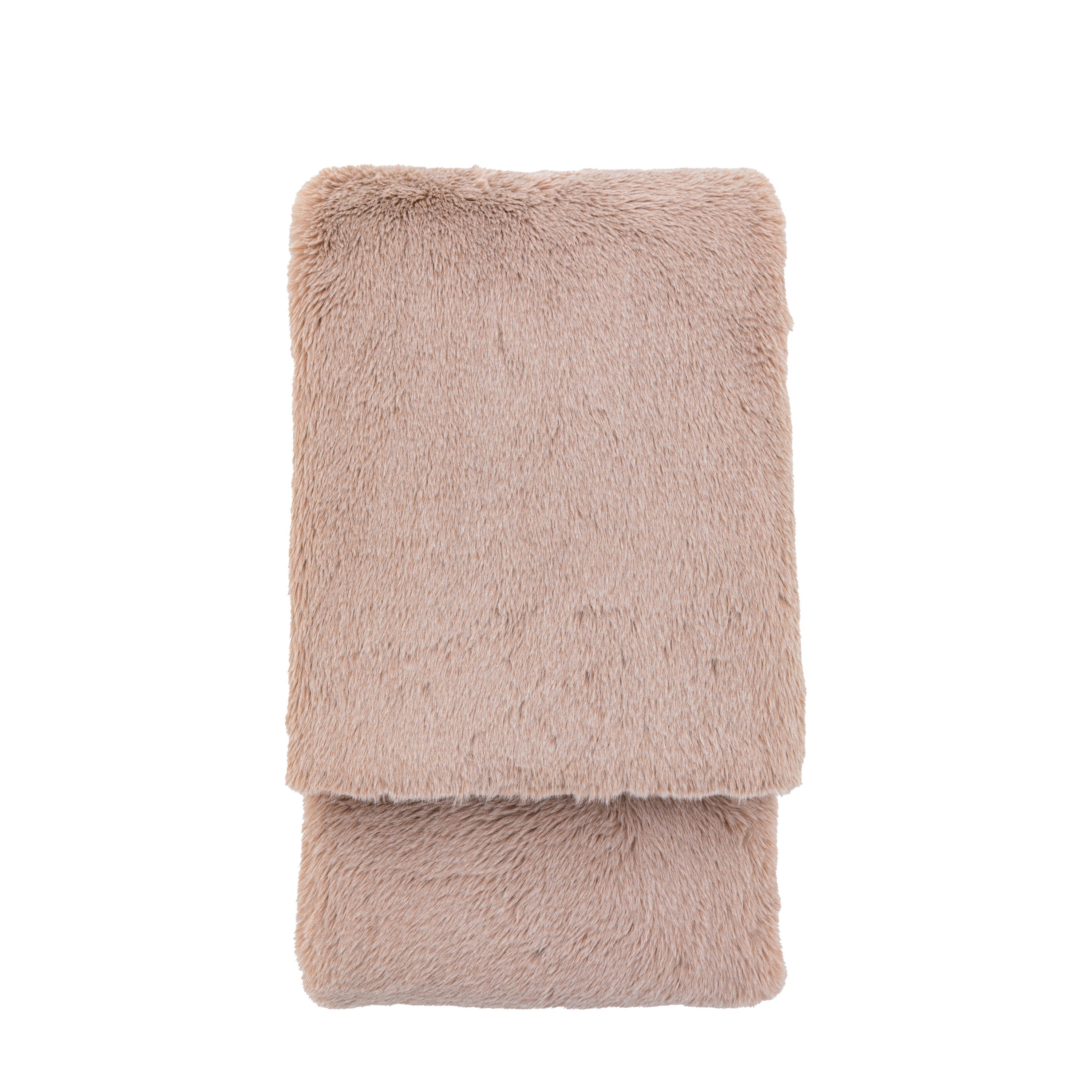 Juniper Faux Fur Throw Dusky Pink - Polyester | Migo Interiors