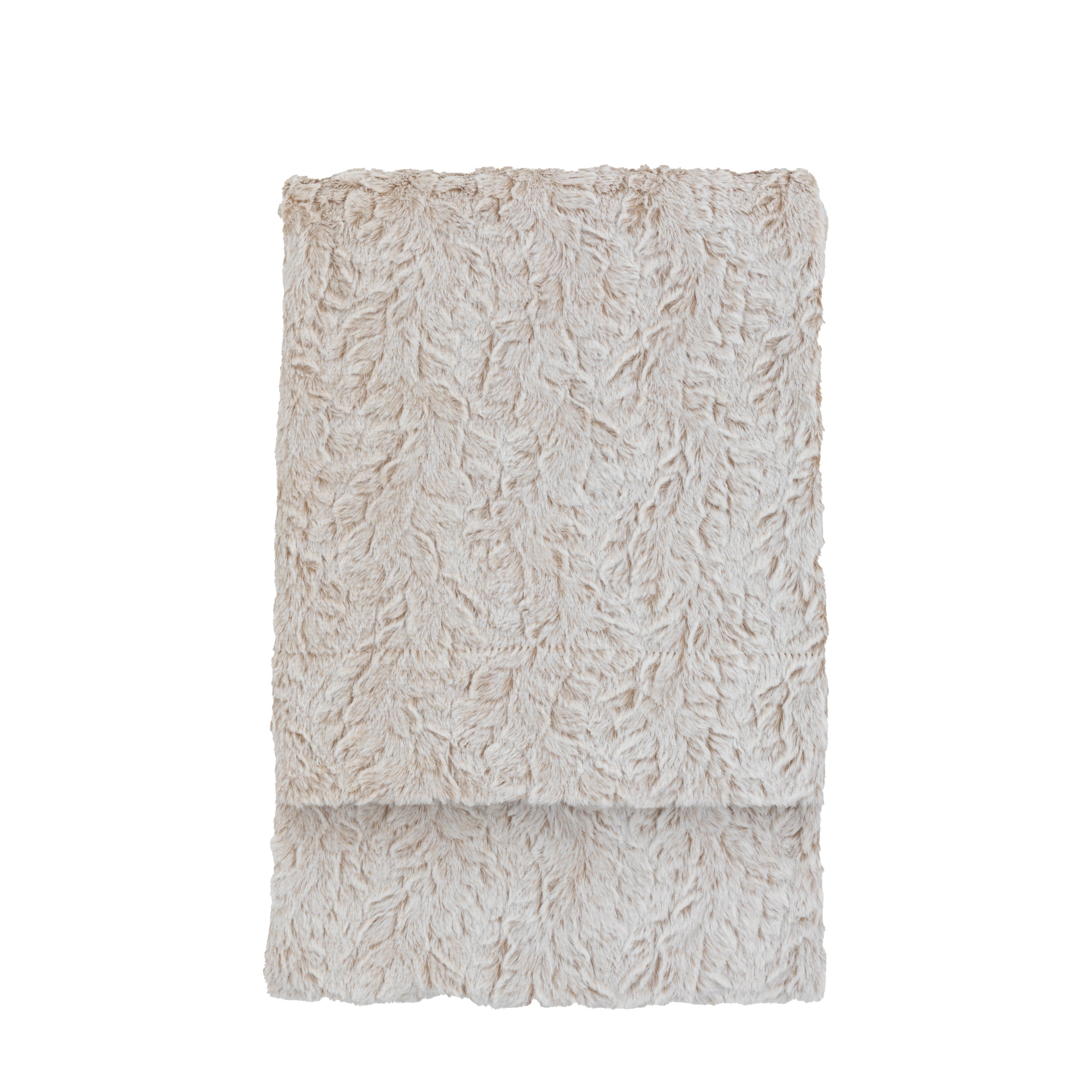 Hampshire Faux Fur Throw Natural - Polyester | Migo Interiors