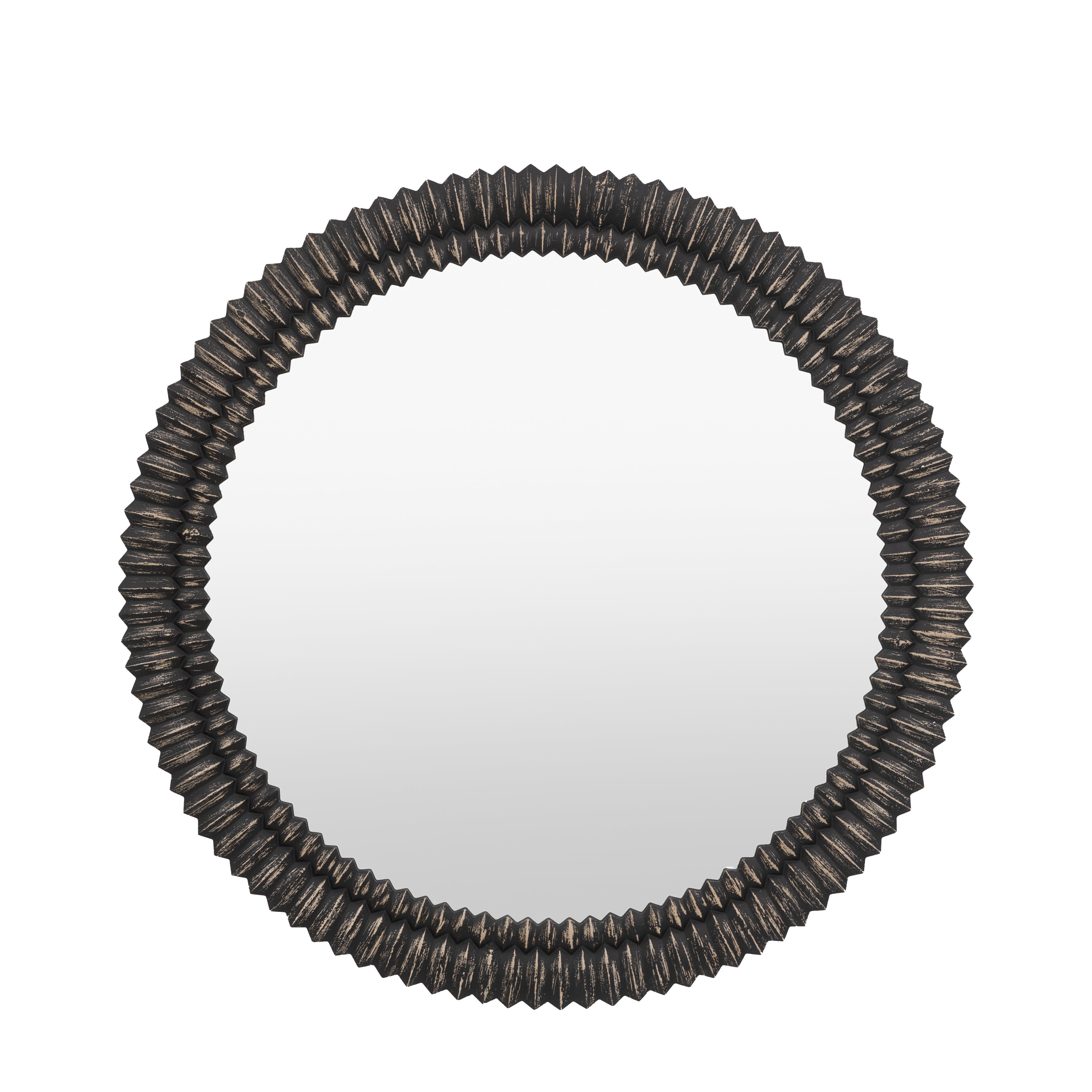 Pimlico Round Mirror Black Wash - MDF / Glass | Migo Interiors