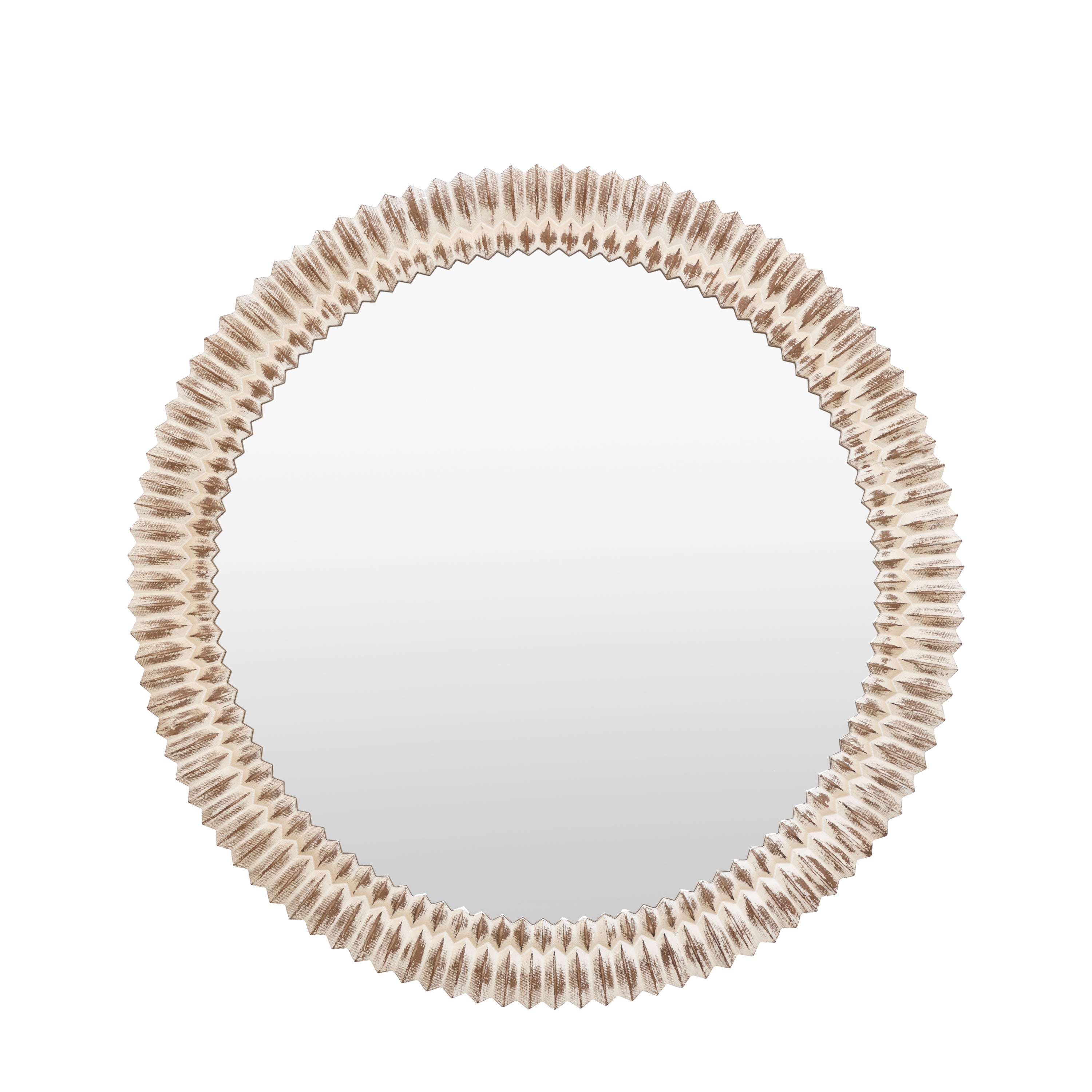 Pimlico Round Mirror White Wash - MDF / Glass | Migo Interiors