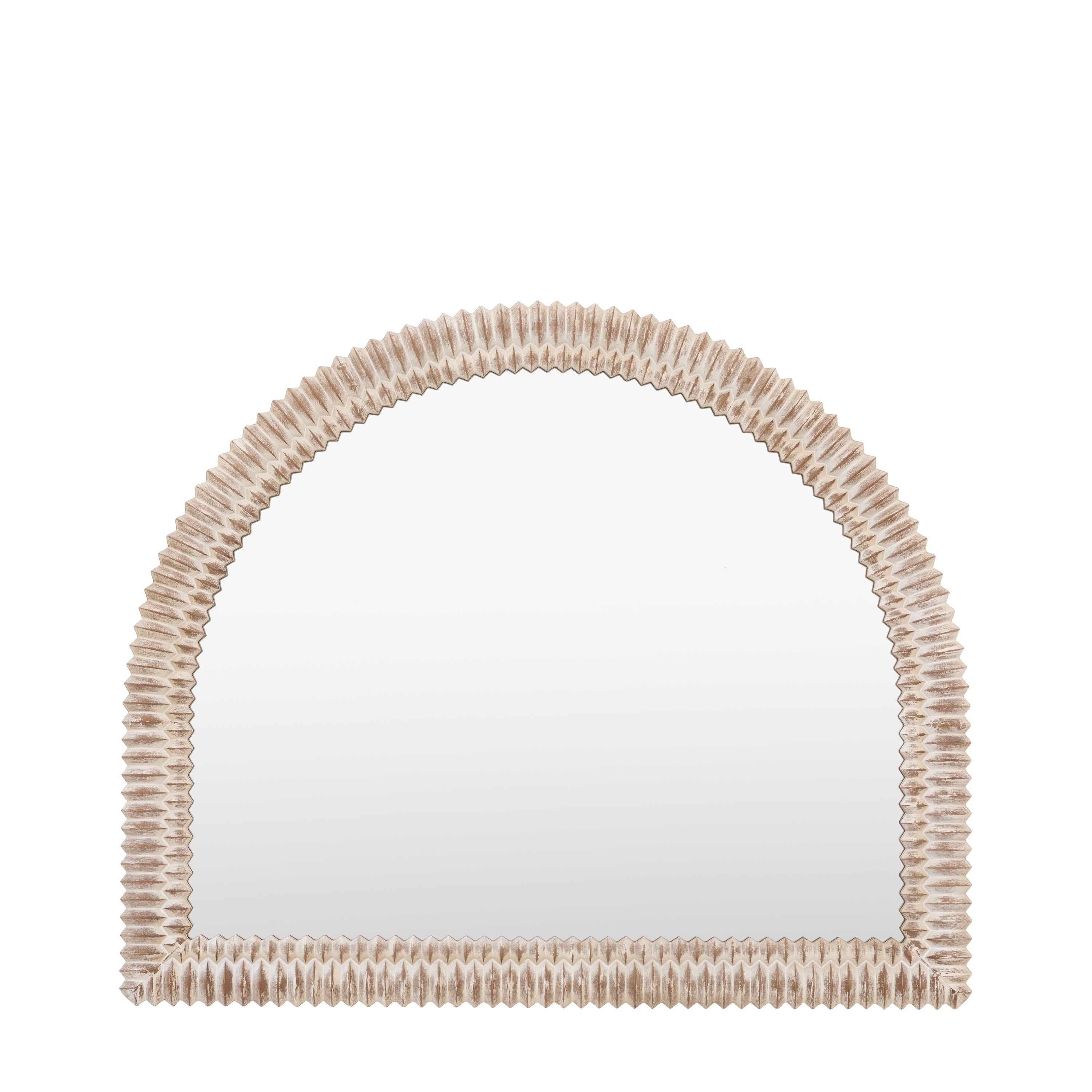Pimlico Arch Overmantle White Wash - MDF / Glass | Migo Interiors