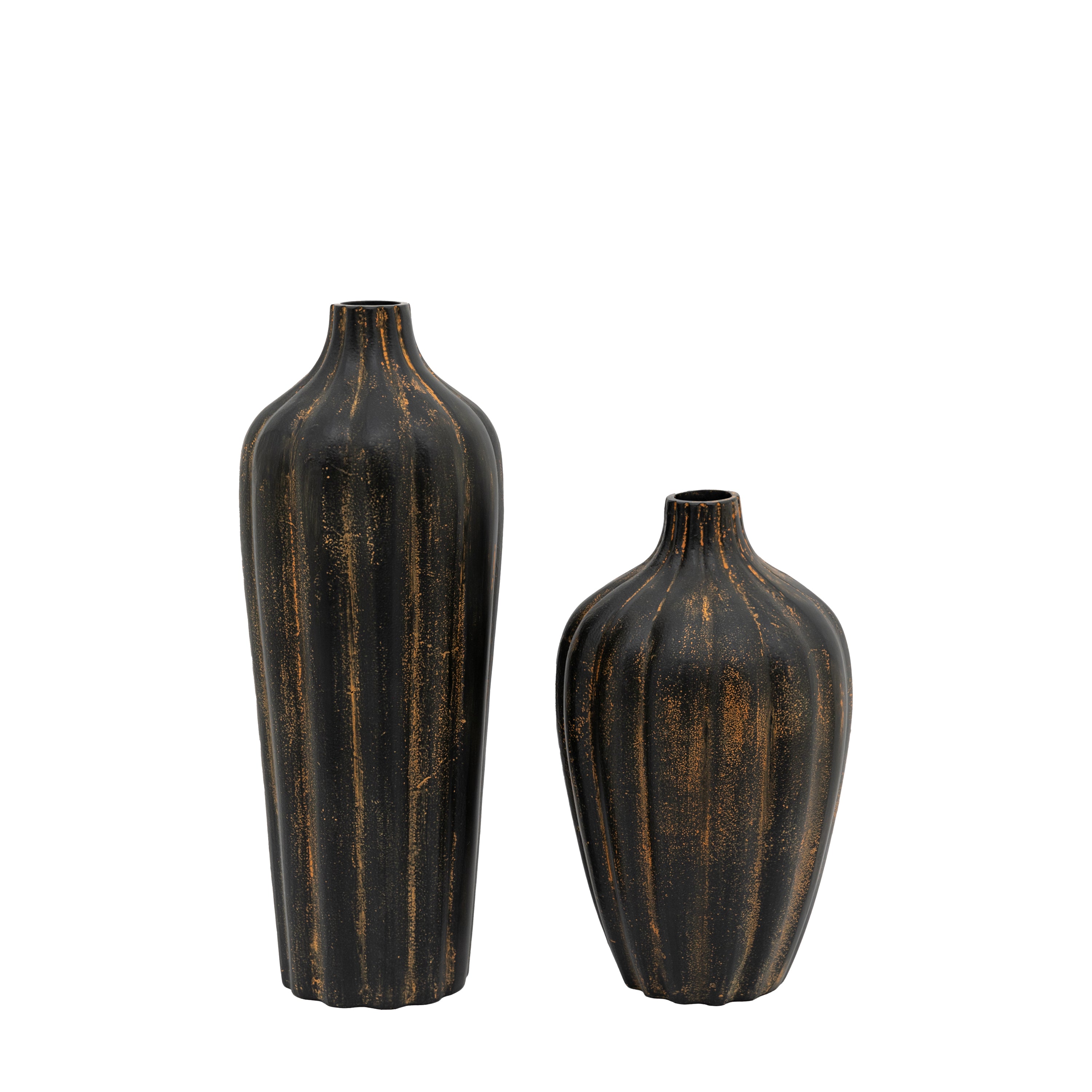 Alda Vase Black Set of 2 | Migo Interiors
