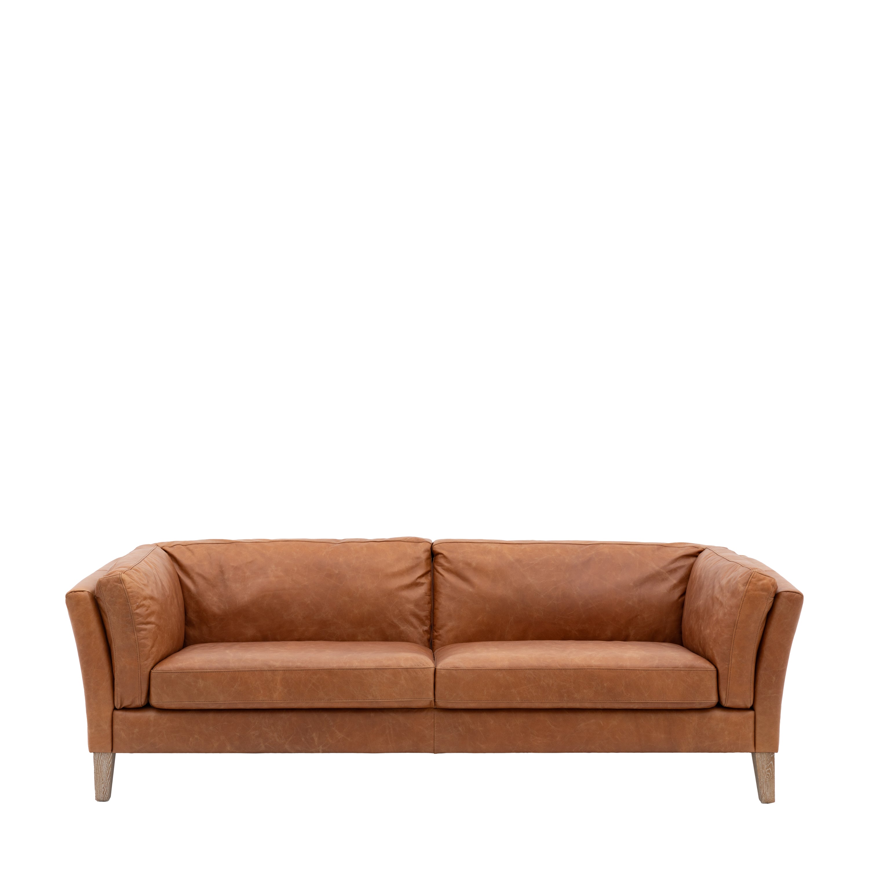 Ebury 3 Seater Sofa - Ash / Leather / Foam / Polyester Fiber | Migo Interiors