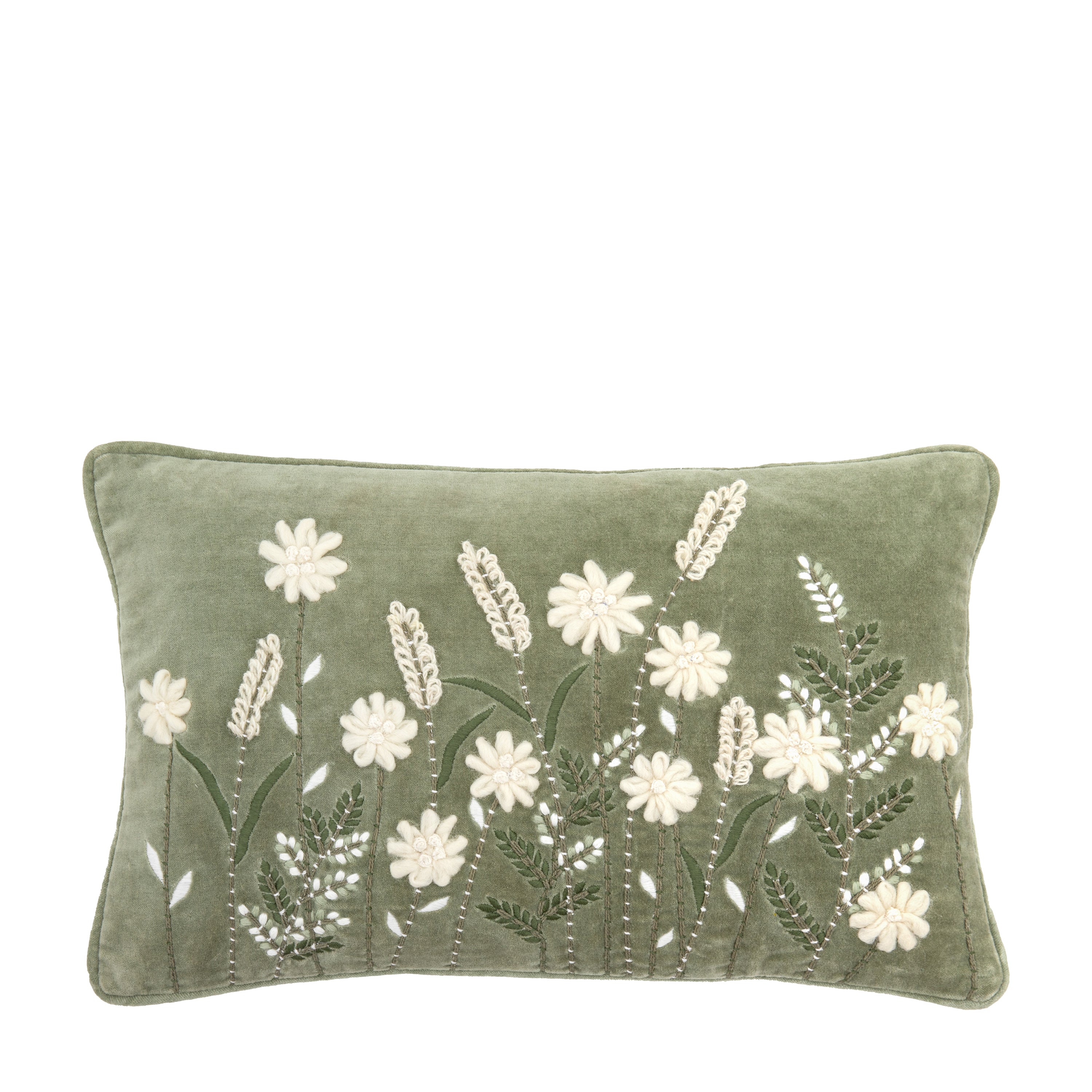 Ennerdale Velvet Floral Cushion - Cotton | Migo Interiors