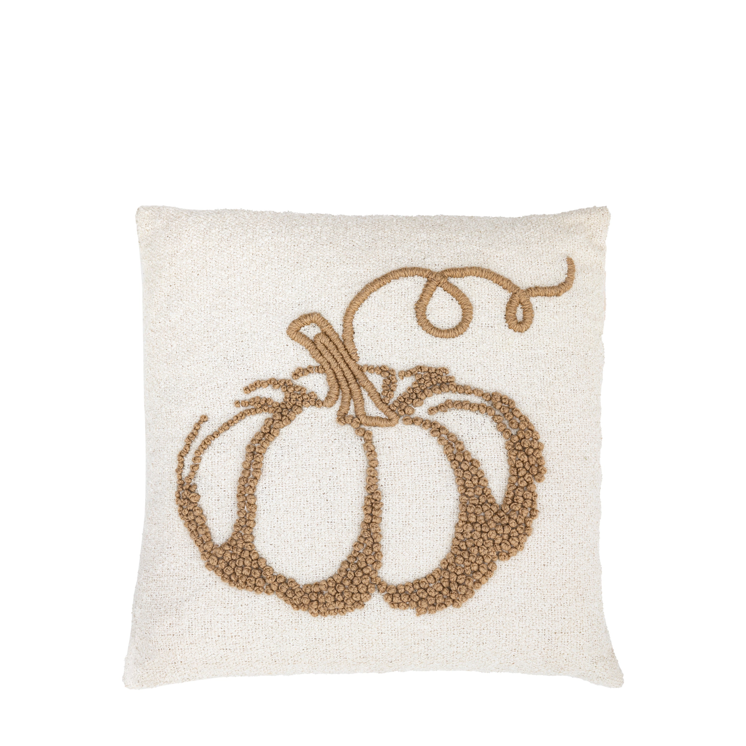 Embroided Pumpkin Cushion - Cotton / Polyester | Migo Interiors