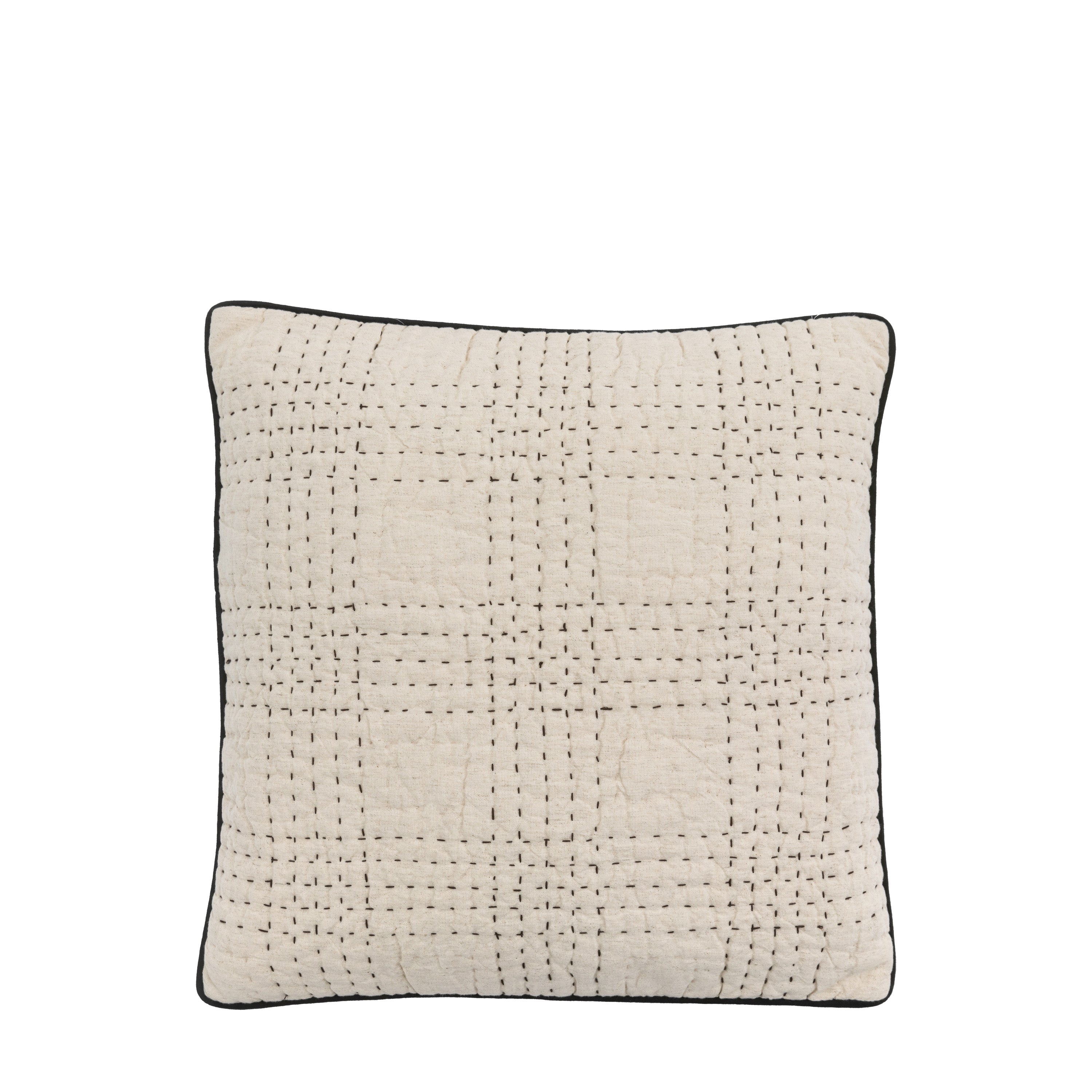 Matrix Cushion Beige - Front: Cotton / Linen / Back: Cotton | Migo Interiors