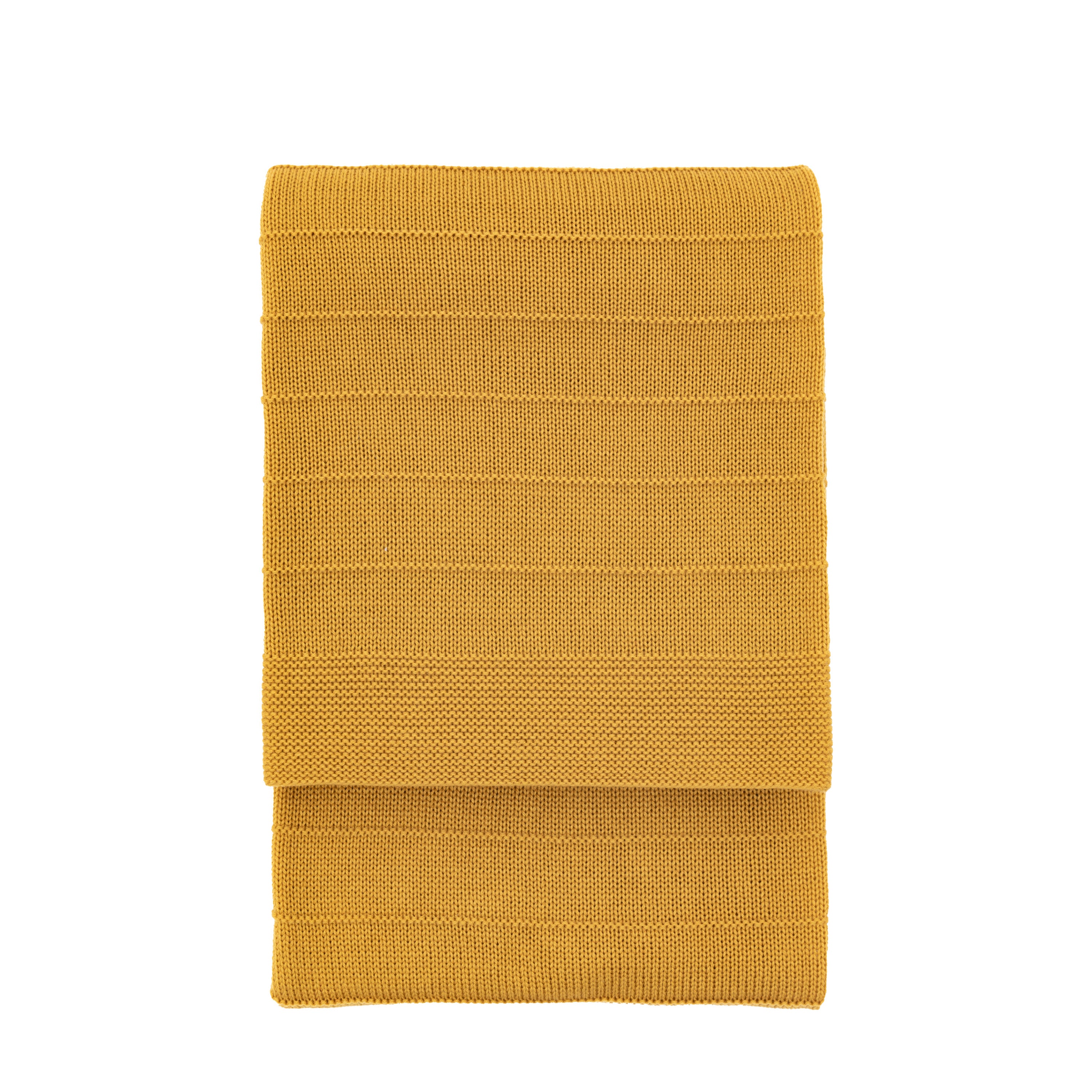 Florence Knit Throw Mustard